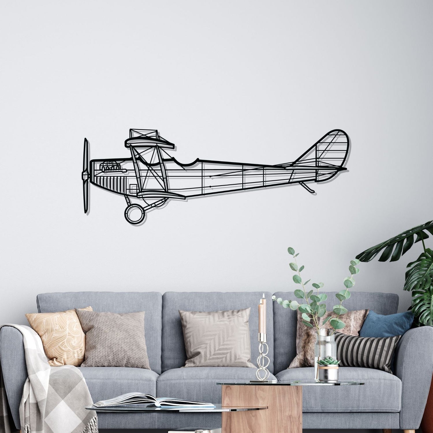 Décoration murale en métal - JN-4A Silhouette aircraftvibes