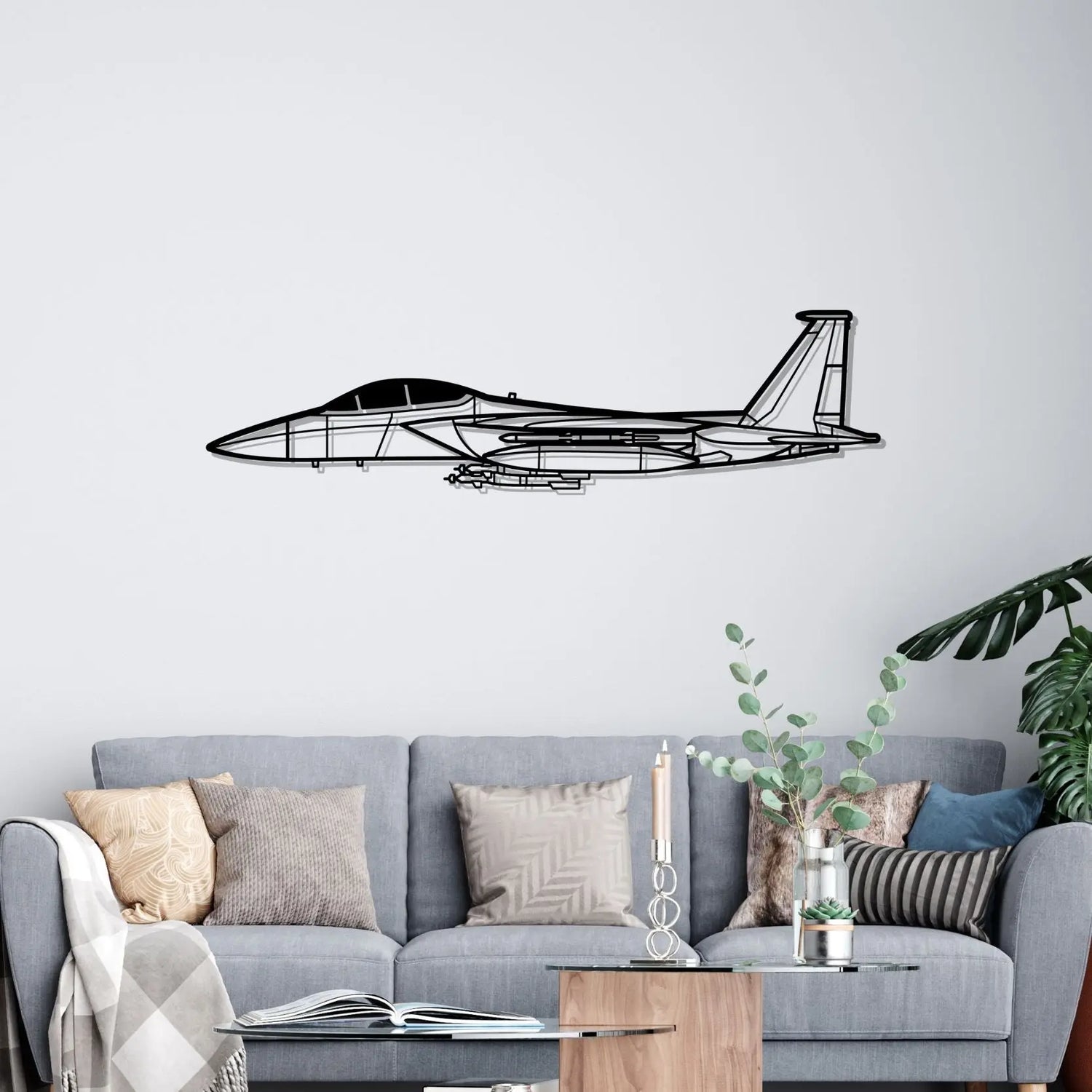 Décoration murale en métal - F-15E Strike aircraftvibes