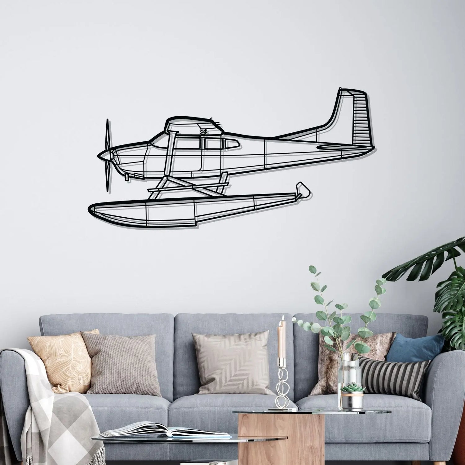 Décoration murale en métal - A185F Float aircraftvibes