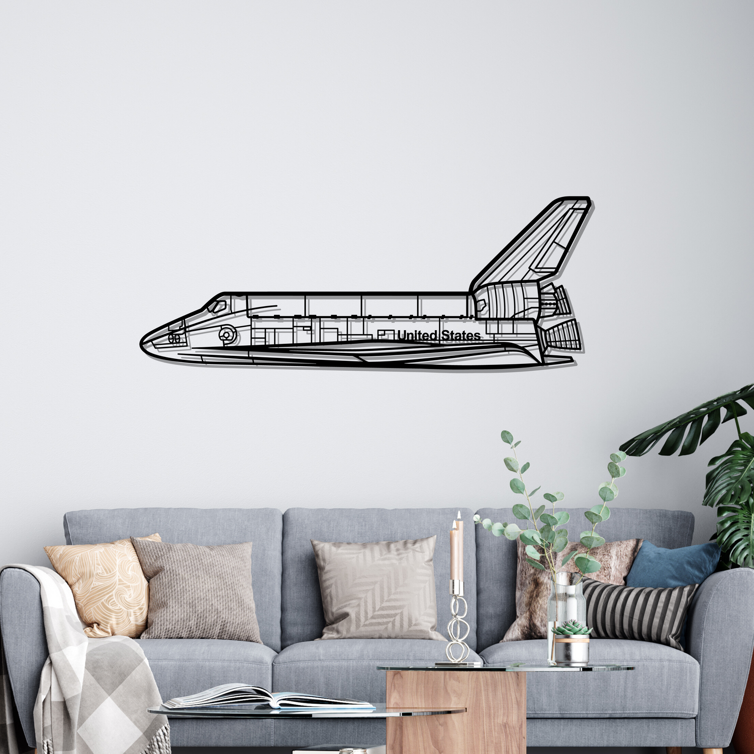 Décoration murale en métal - Space Shuttle aircraftvibes