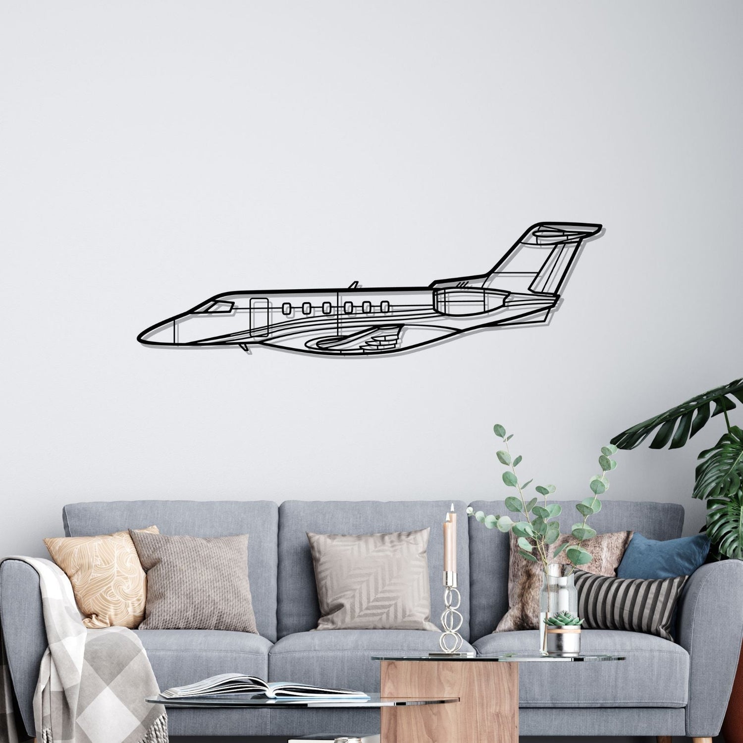 Décoration murale en métal - PC-24 Silhouette aircraftvibes