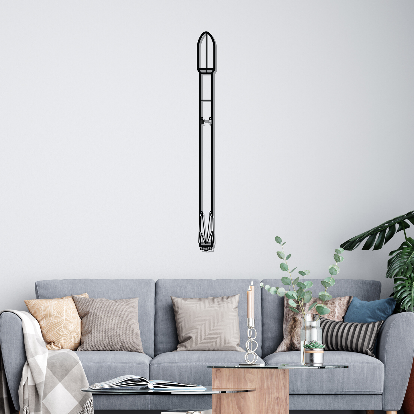 Décoration murale en métal - Falcon 9