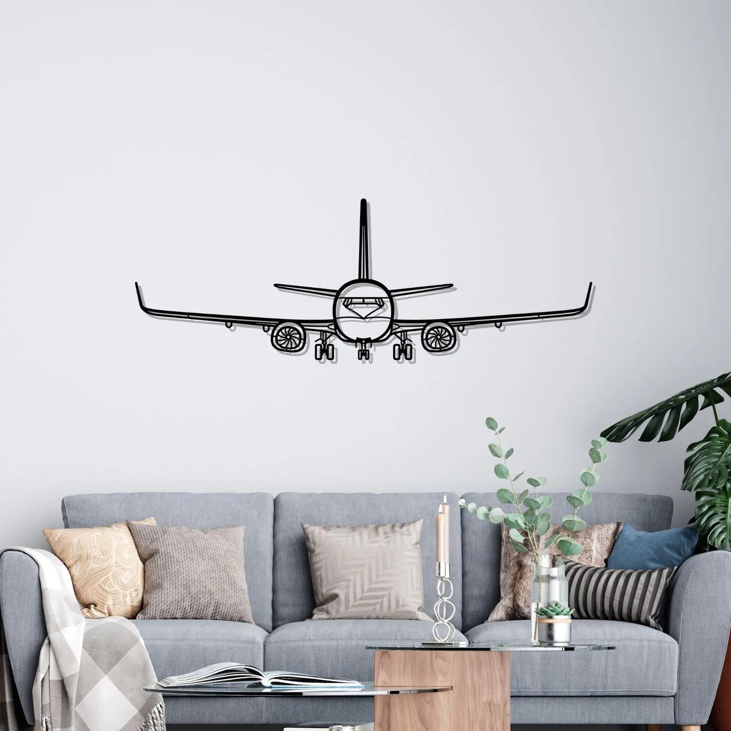 Décoration murale en métal - 737-800NG Front aircraftvibes