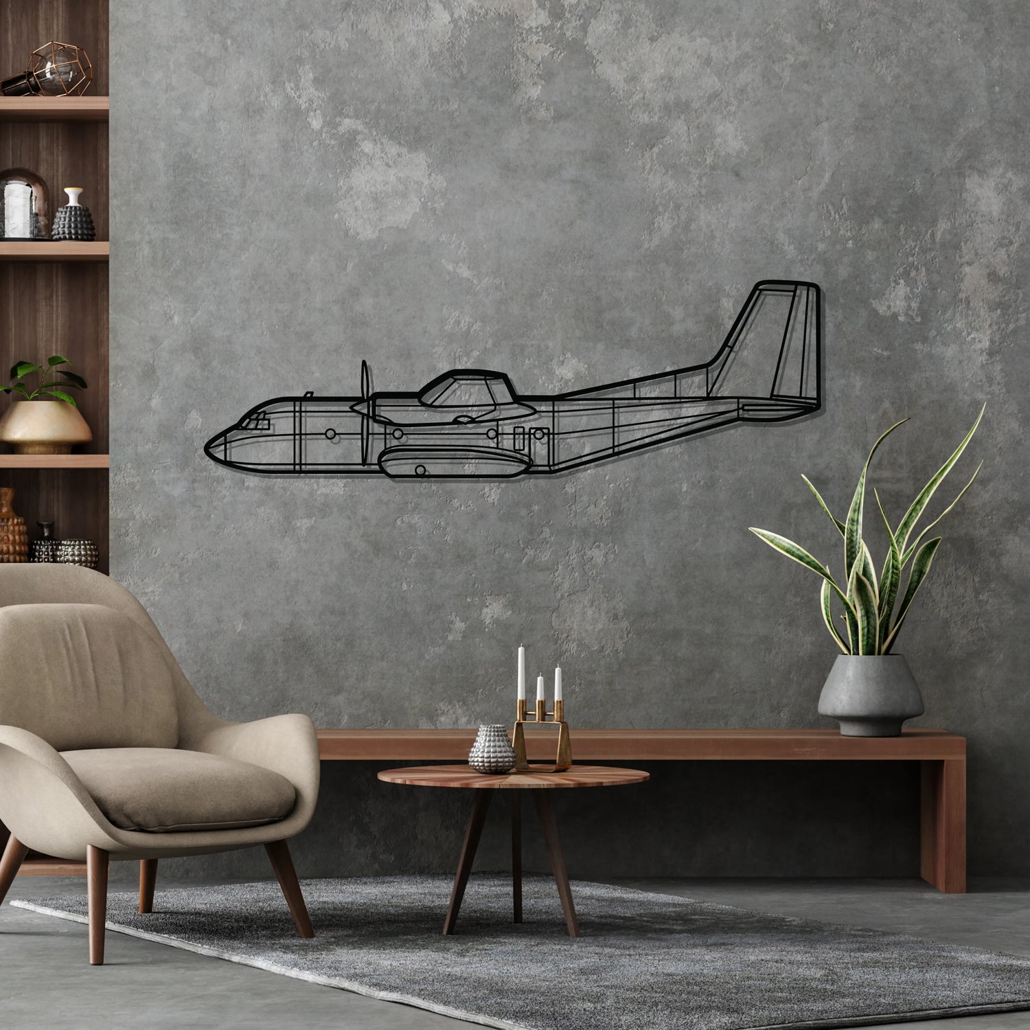 Décoration murale en métal - C-160 Silhouette aircraftvibes