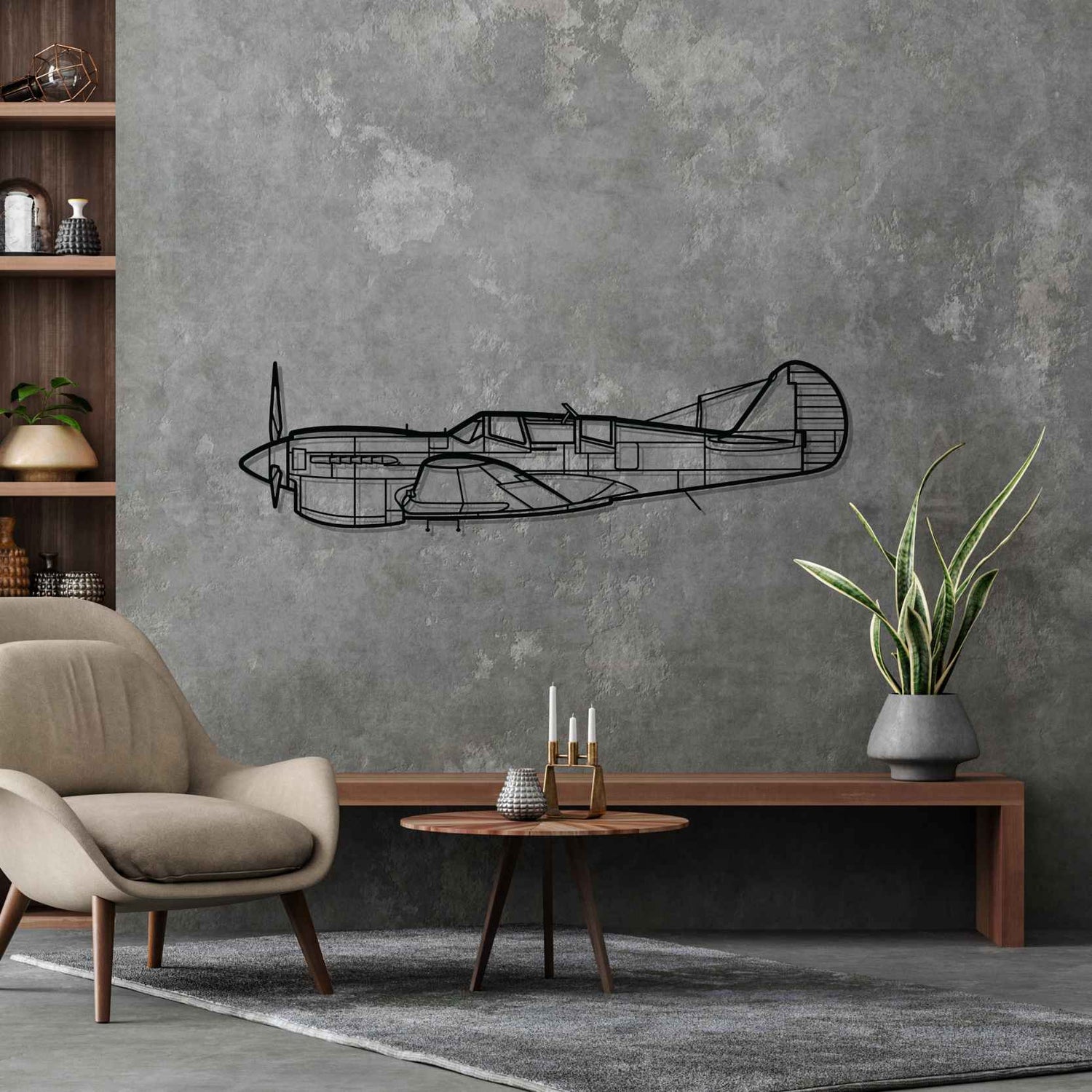 Décoration murale en métal - TP-40N Warhawk aircraftvibes