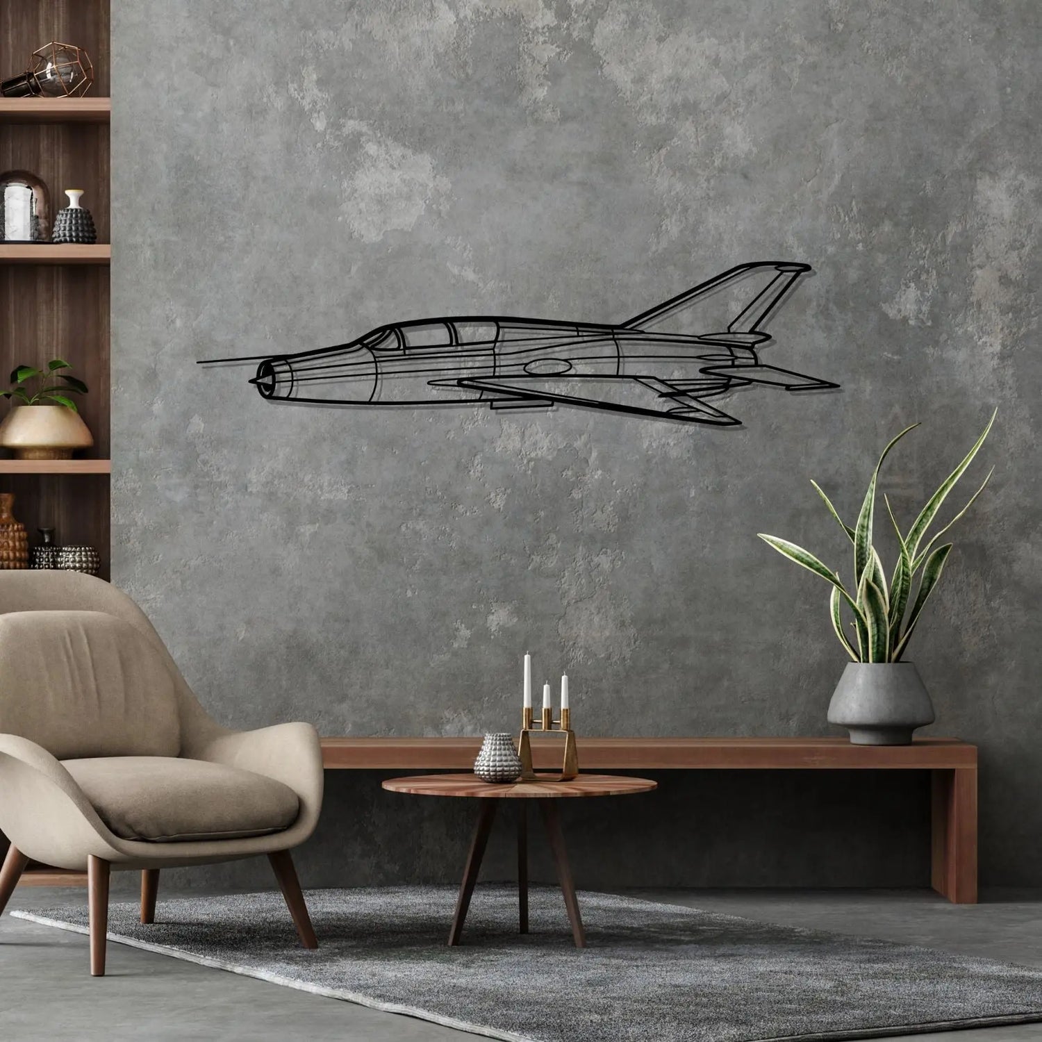 Décoration murale en métal - MiG-21 Angle aircraftvibes