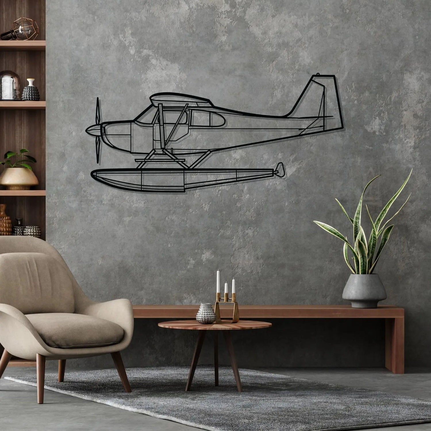Décoration murale en métal - Citabria Silhouette aircraftvibes