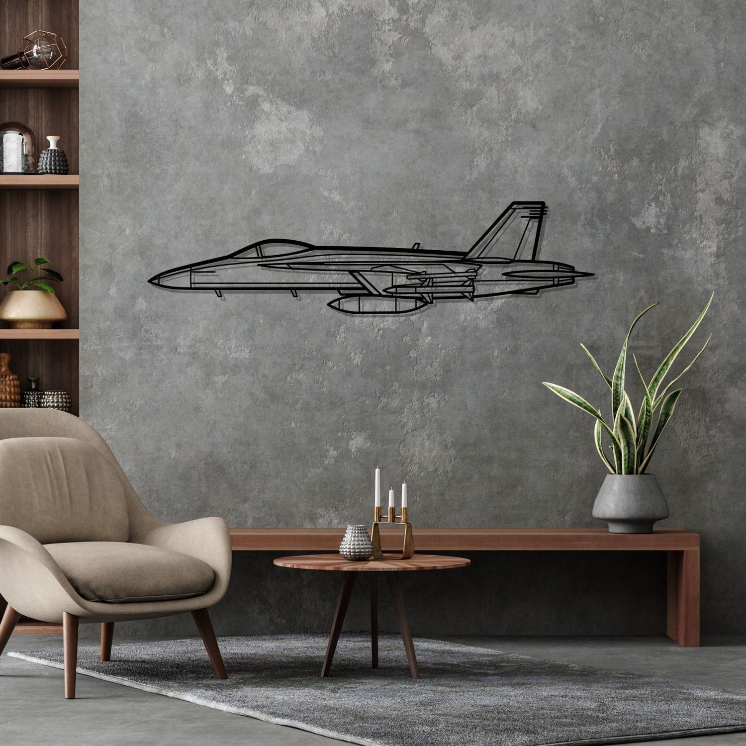 Décoration murale en métal - F-18 Hornet aircraftvibes