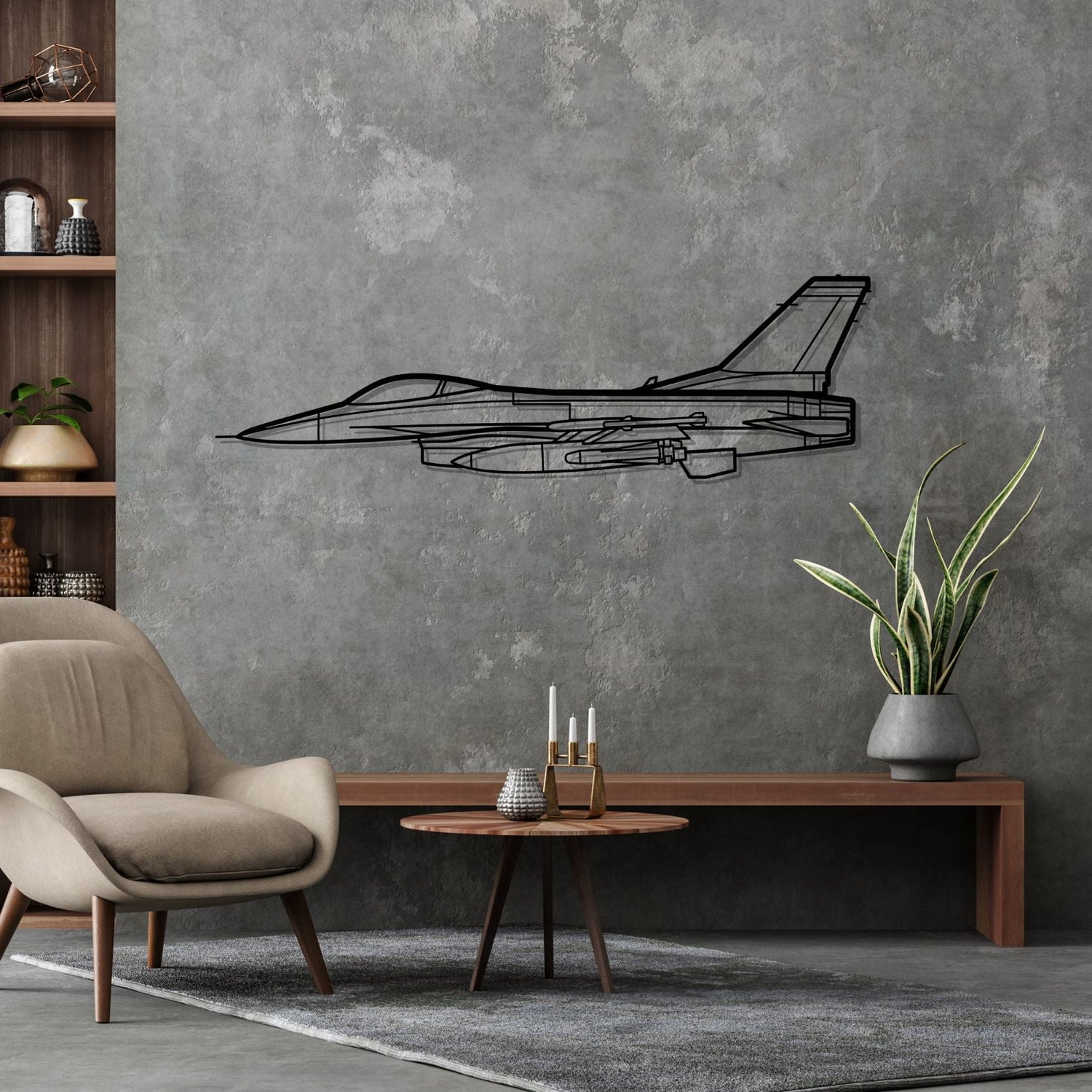 Décoration murale en métal - F-16 Falcon aircraftvibes