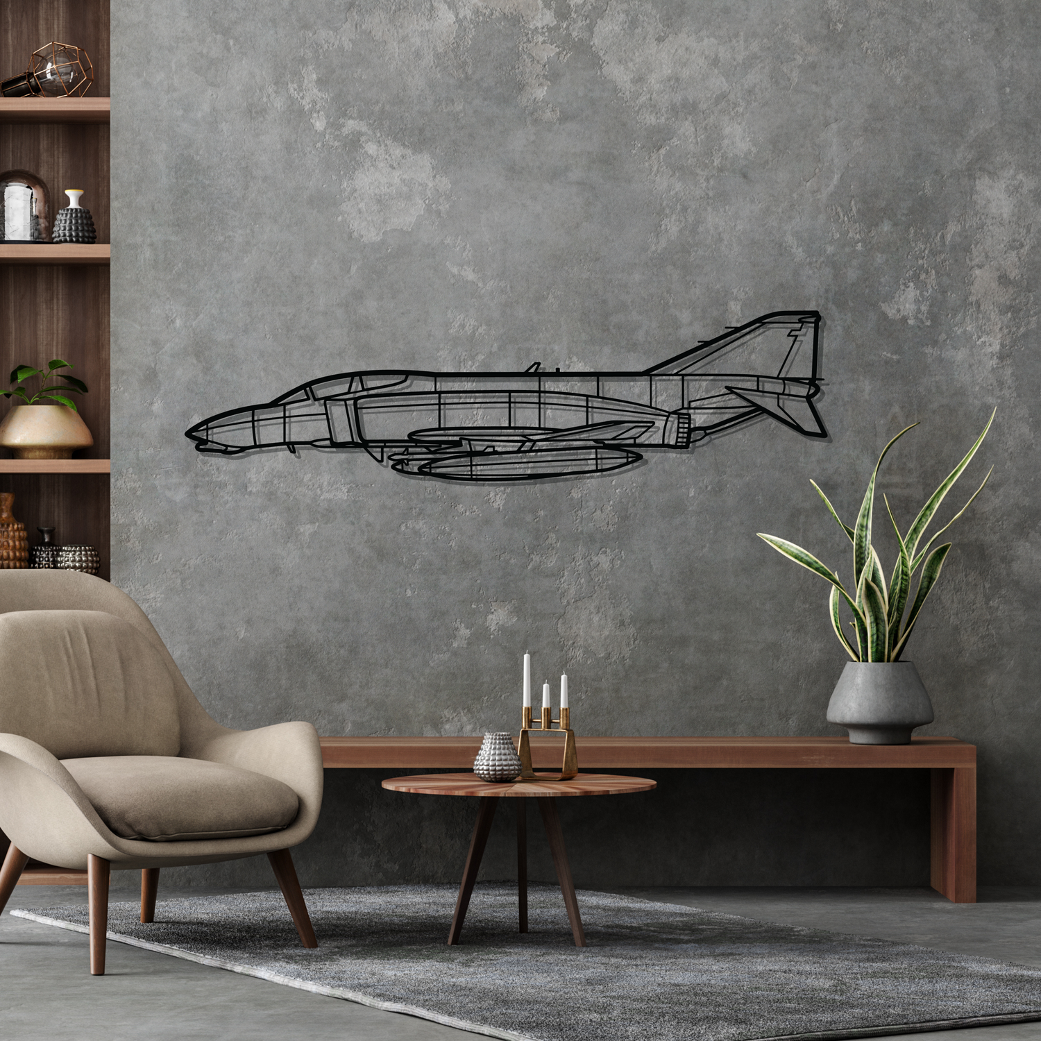 Décoration murale en métal - F-4B Phantom aircraftvibes