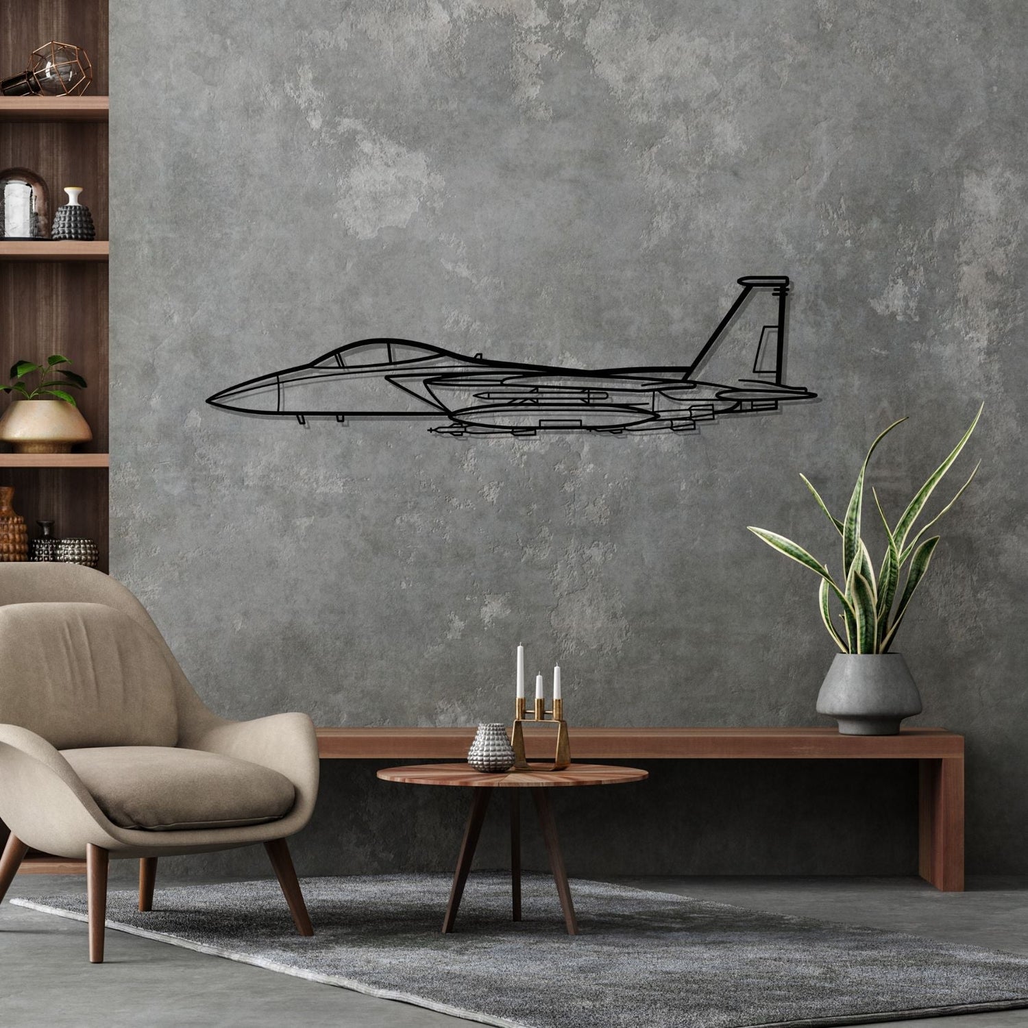 Décoration murale en métal - F-15 Strike aircraftvibes