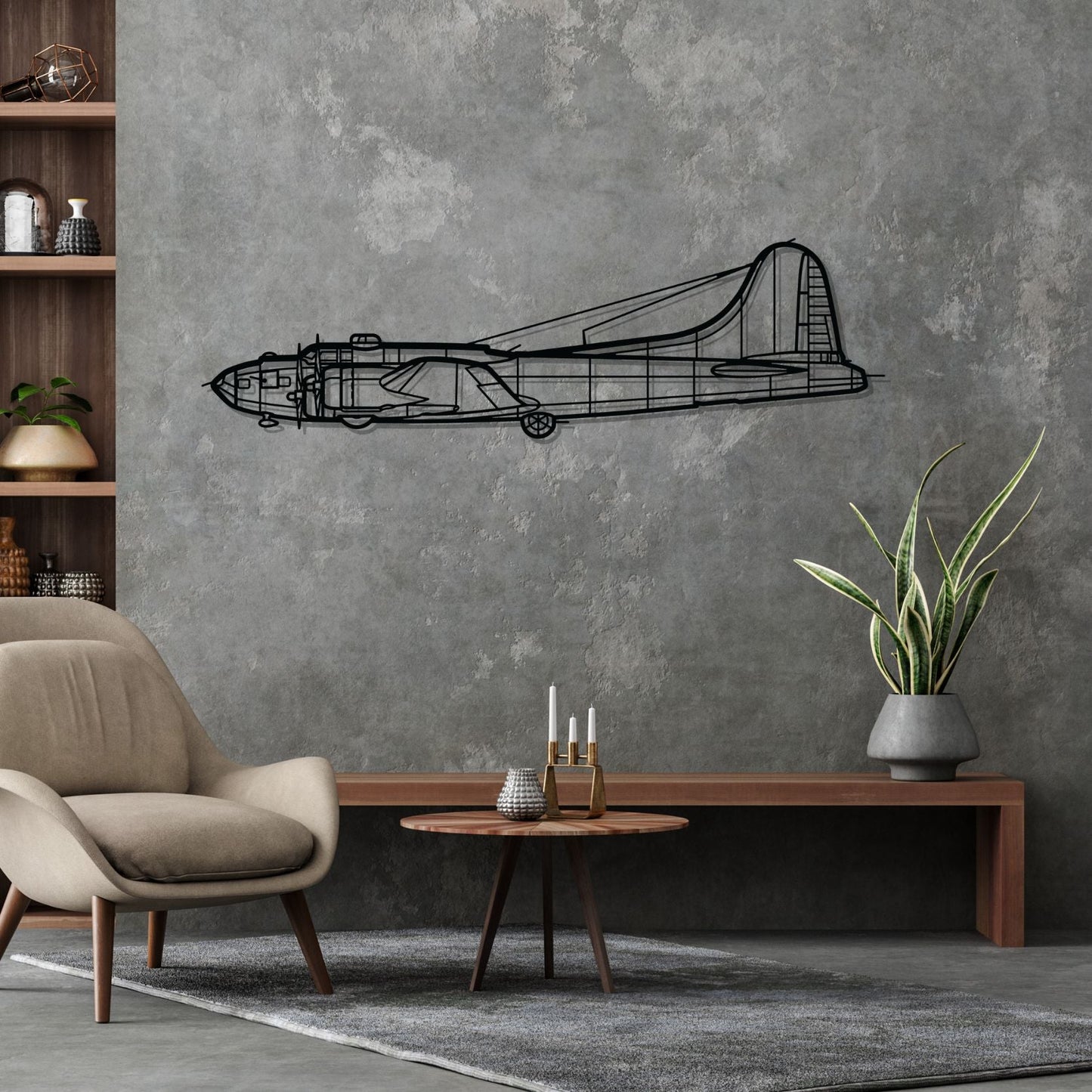 Décoration murale en métal - B-17 Silhouette