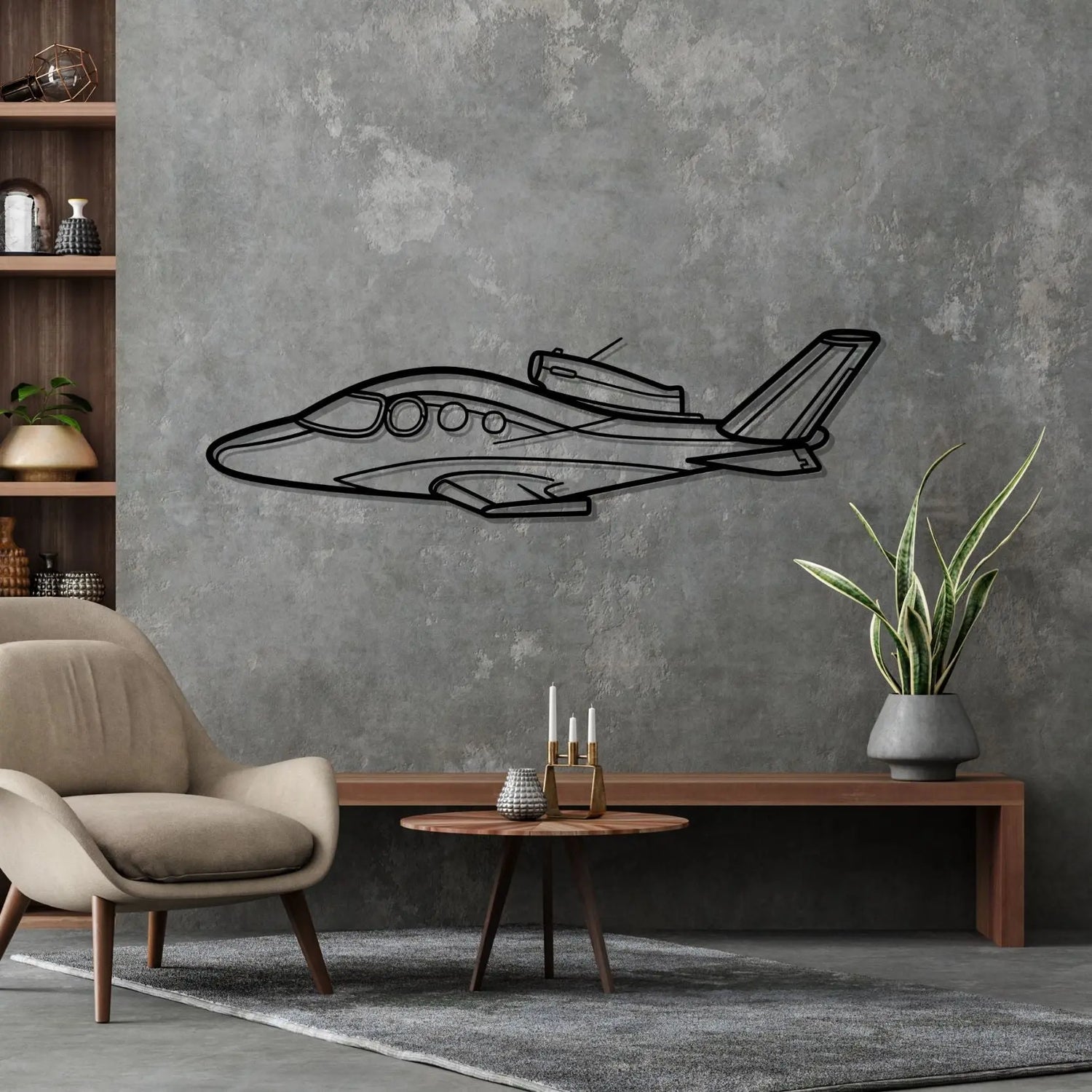 Décoration murale en métal - SF50 Silhouette aircraftvibes