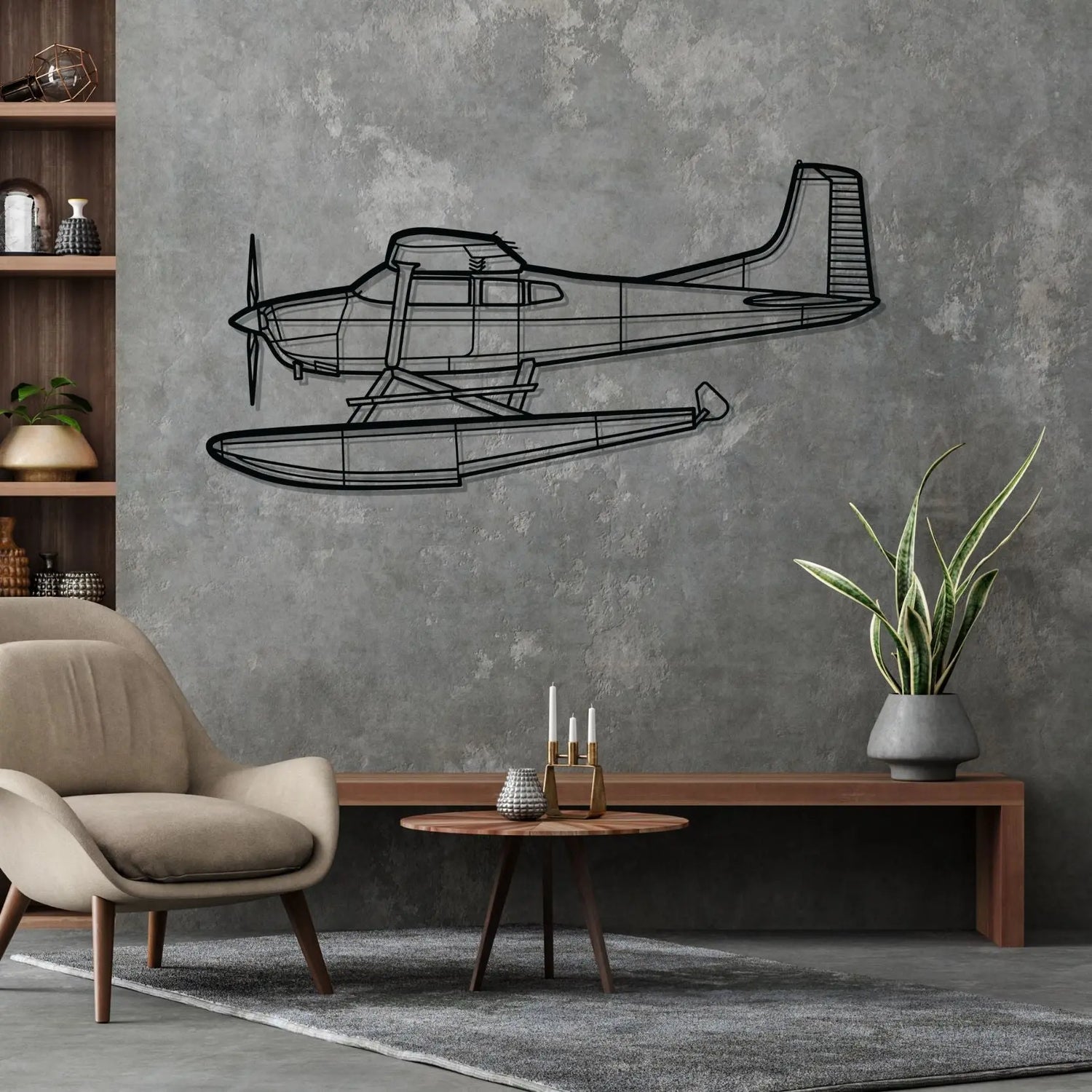 Décoration murale en métal - A185F Float aircraftvibes