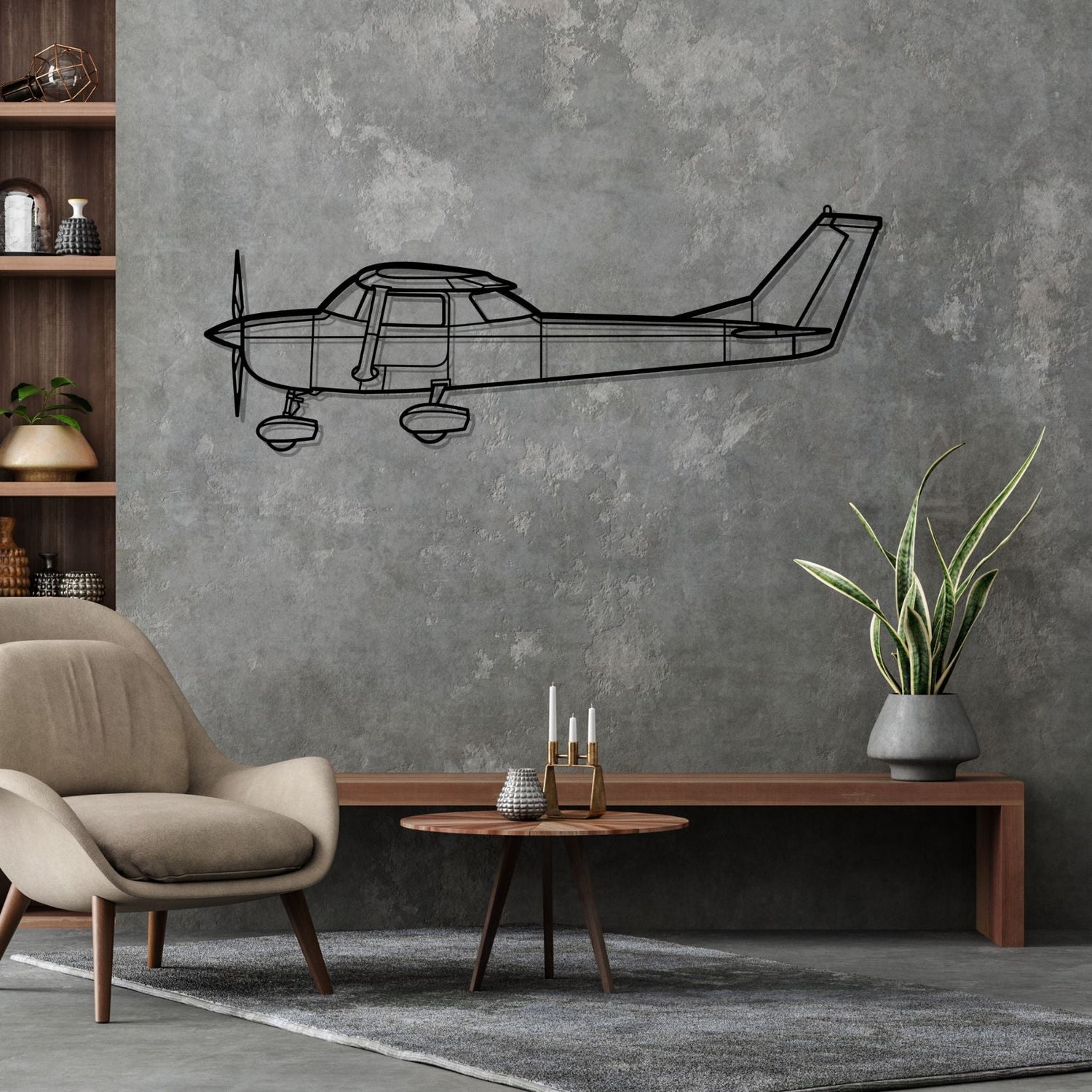 Décoration murale en métal - 150 Silhouette aircraftvibes