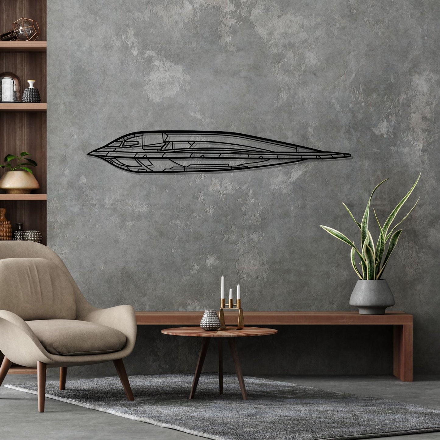 Décoration murale en métal - B-2 Spirit