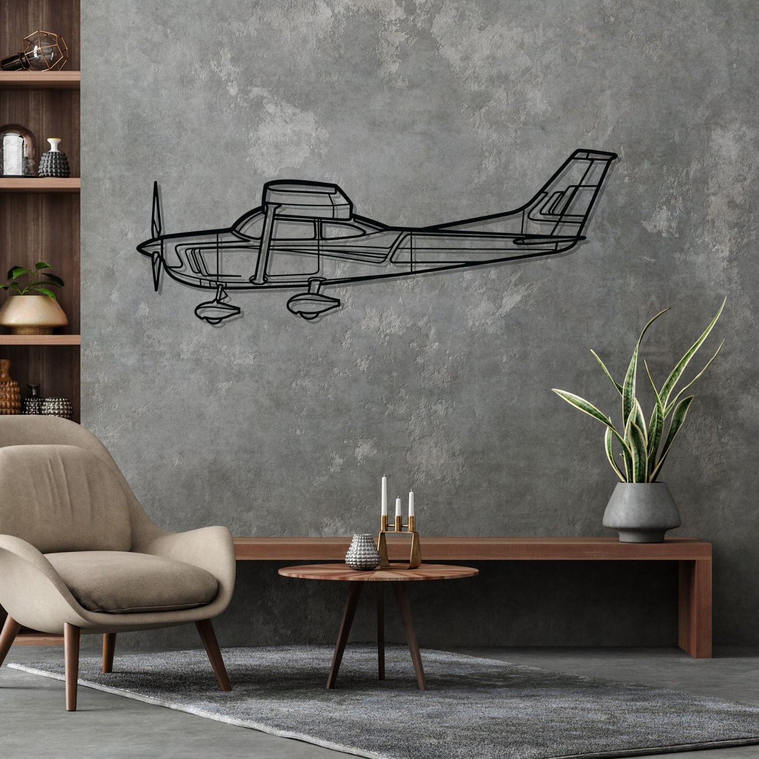 Décoration murale en métal - C182 Silhouette aircraftvibes