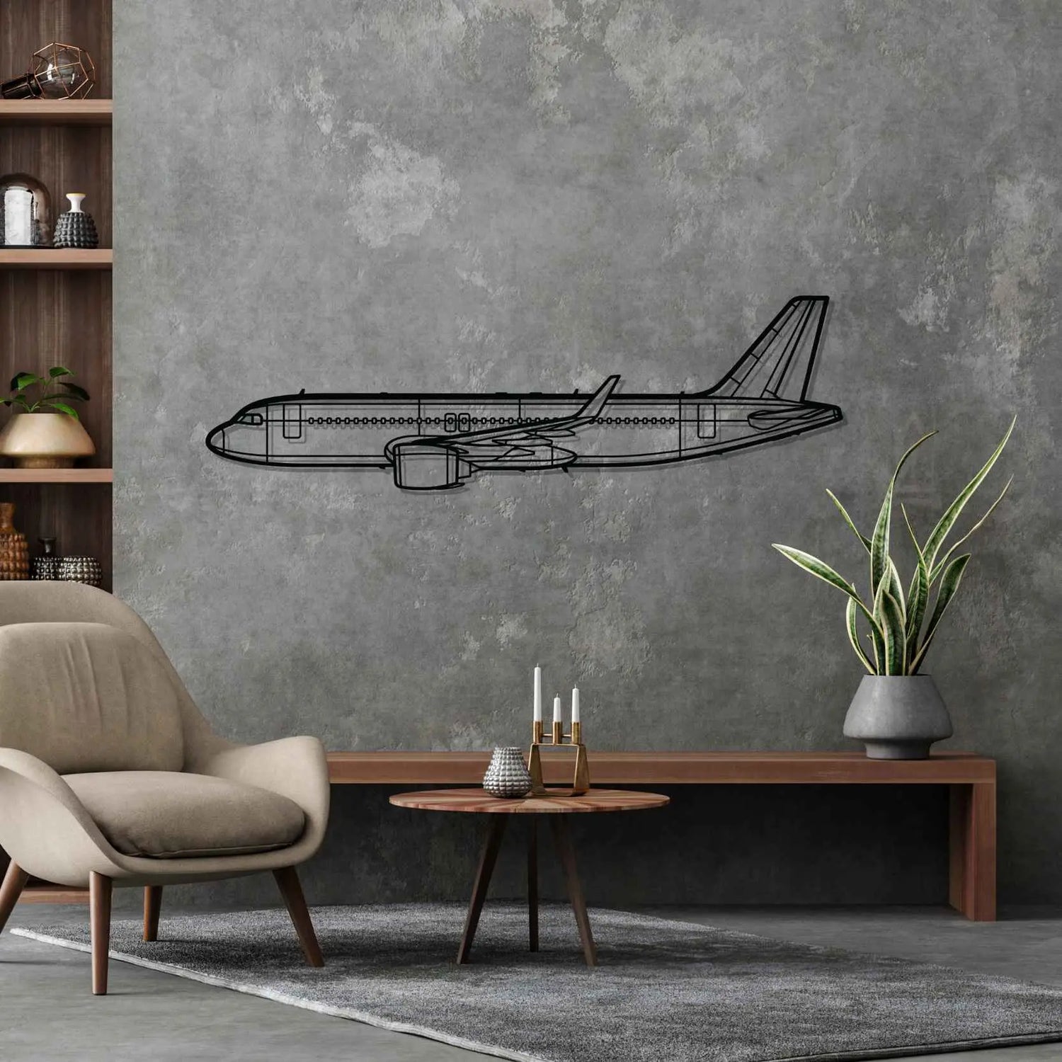 Décoration murale en métal - A320neo Silhouette aircraftvibes