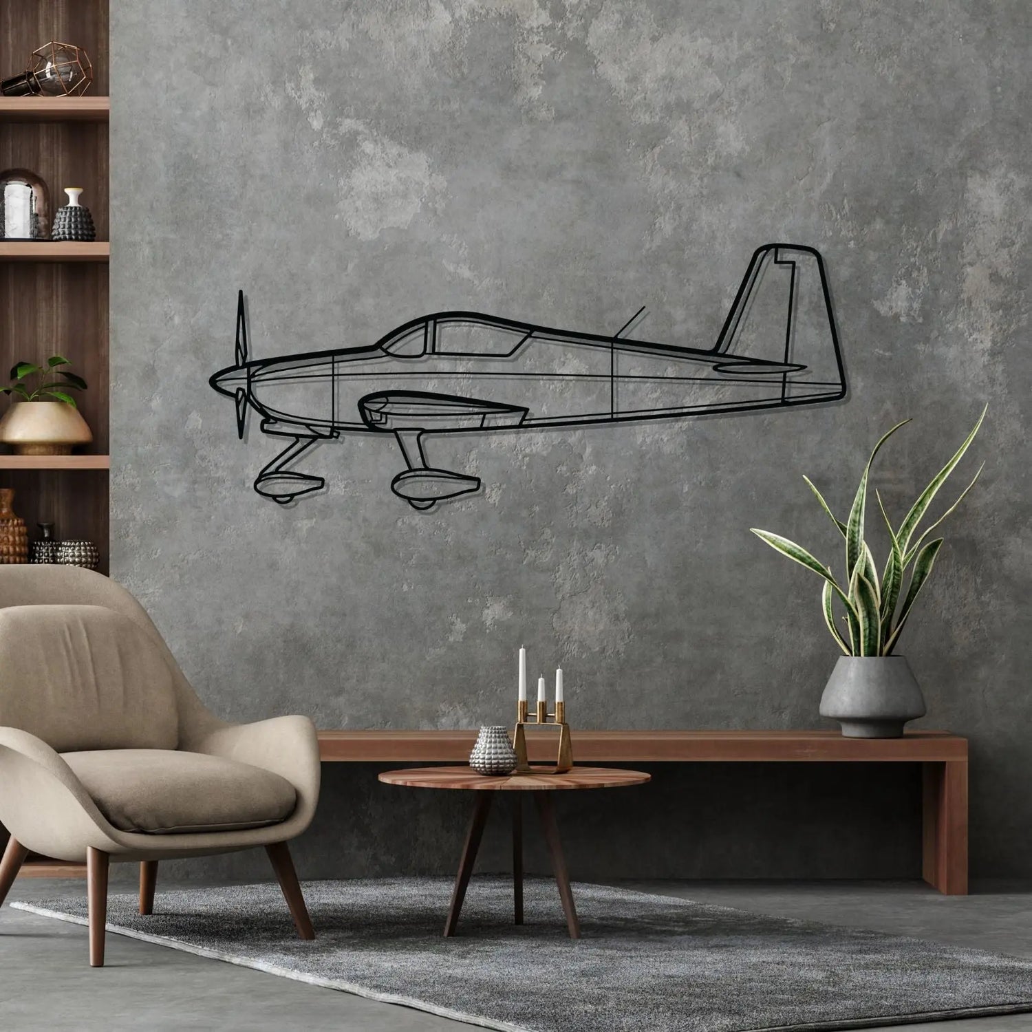 Décoration murale en métal - RV-7 Silhouette aircraftvibes