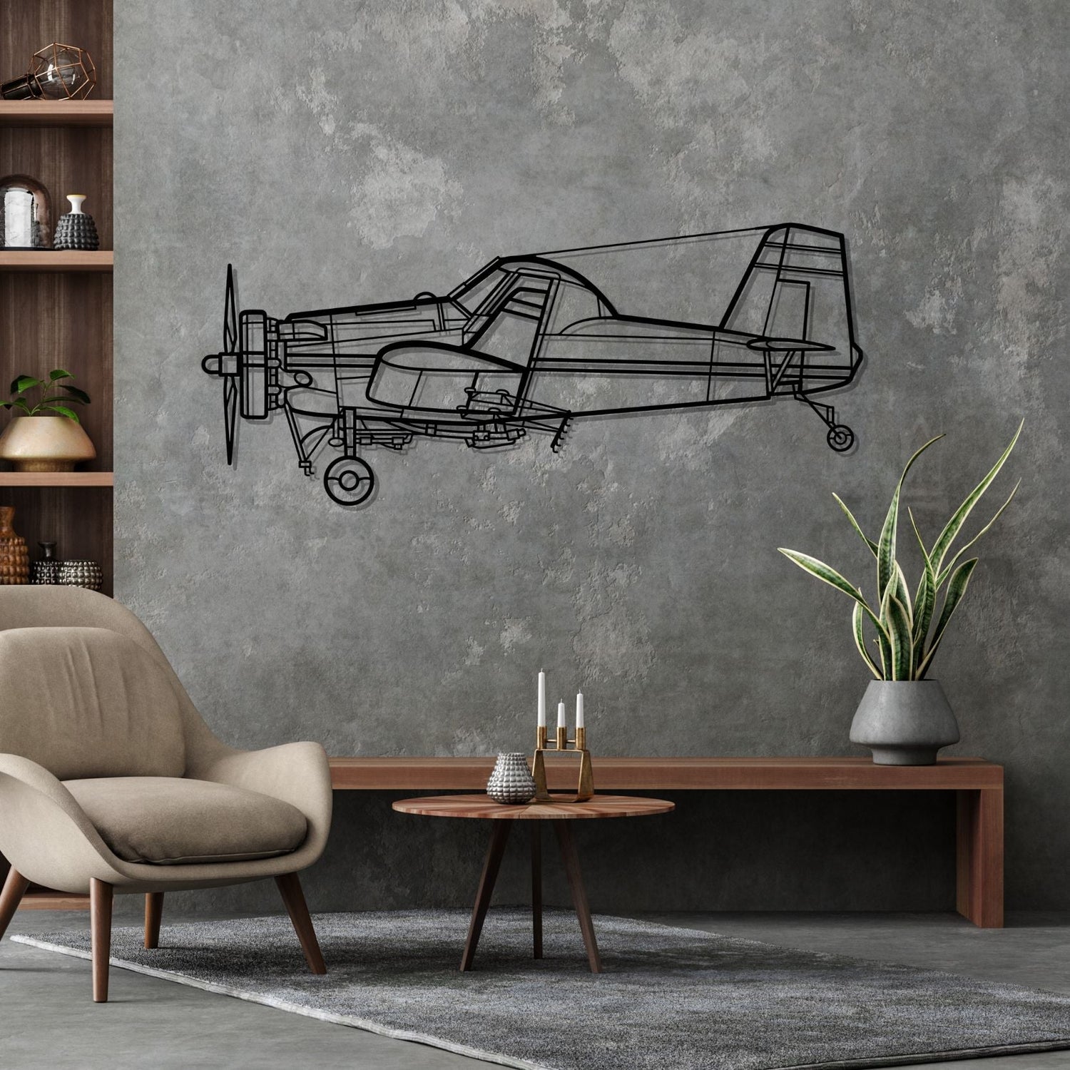Décoration murale en métal - AT-301 Silhouette aircraftvibes