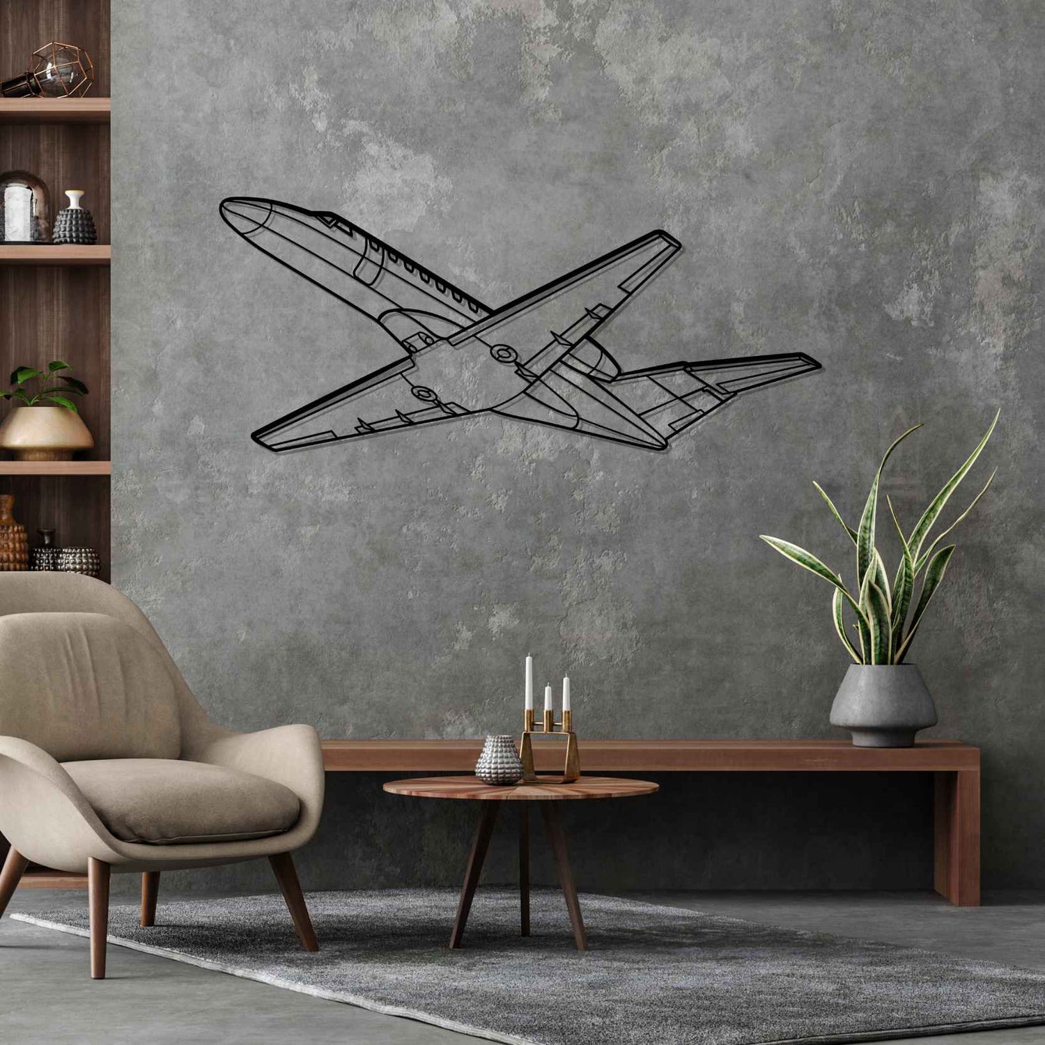 Décoration murale en métal - CJ3 Angle aircraftvibes