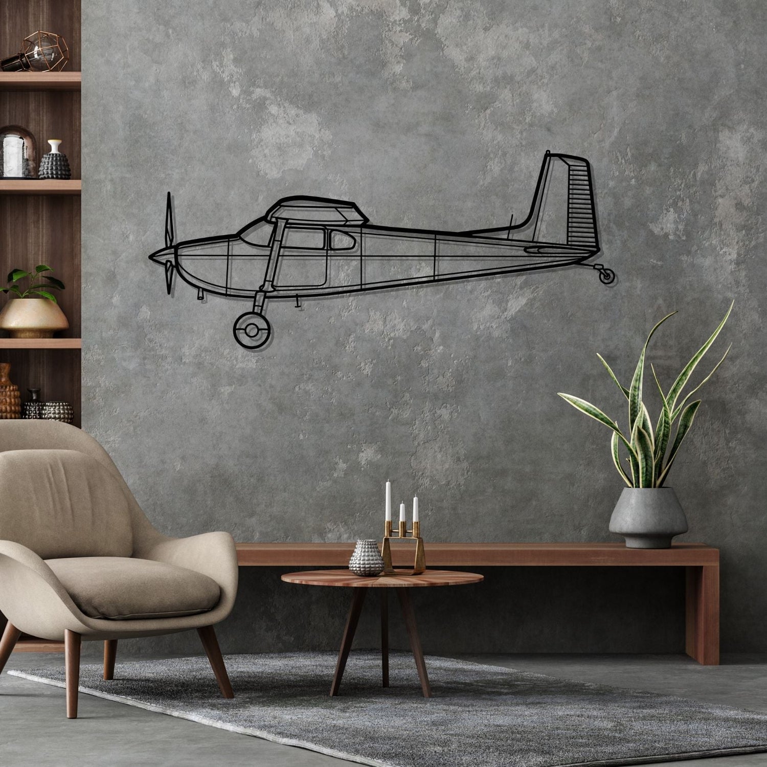 Décoration murale en métal - 180F Silhouette aircraftvibes