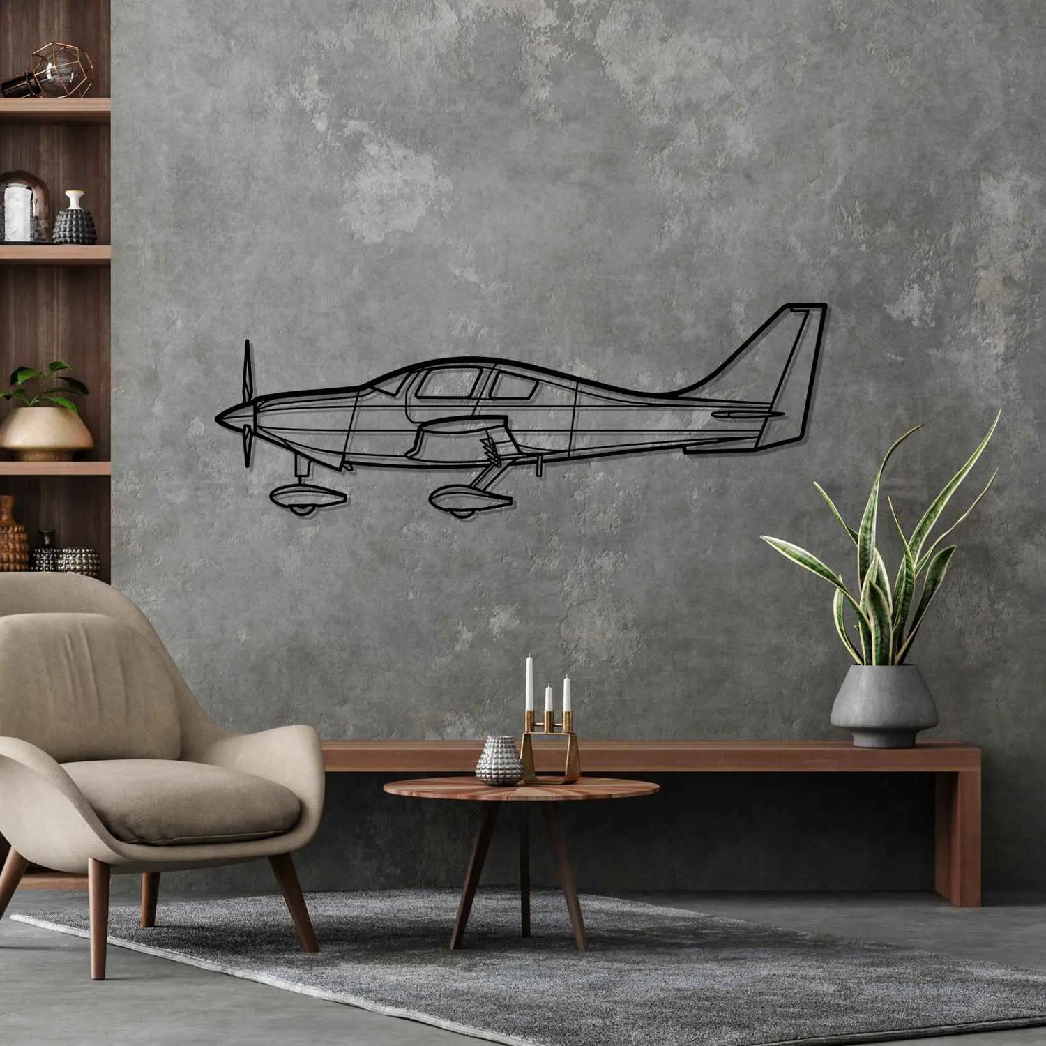 Décoration murale en métal - 400 Silhouette aircraftvibes