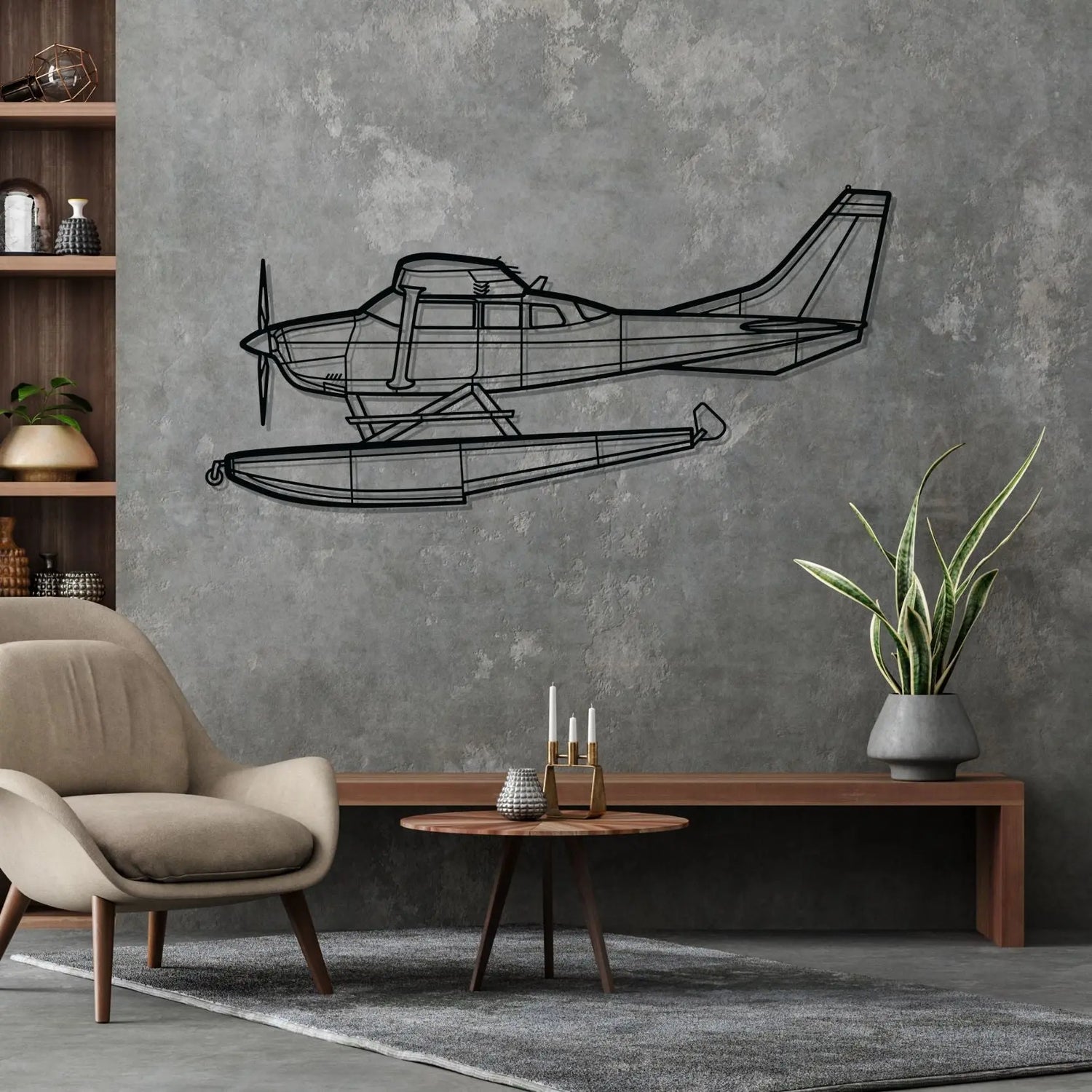 Décoration murale en métal - 206 Turbo aircraftvibes