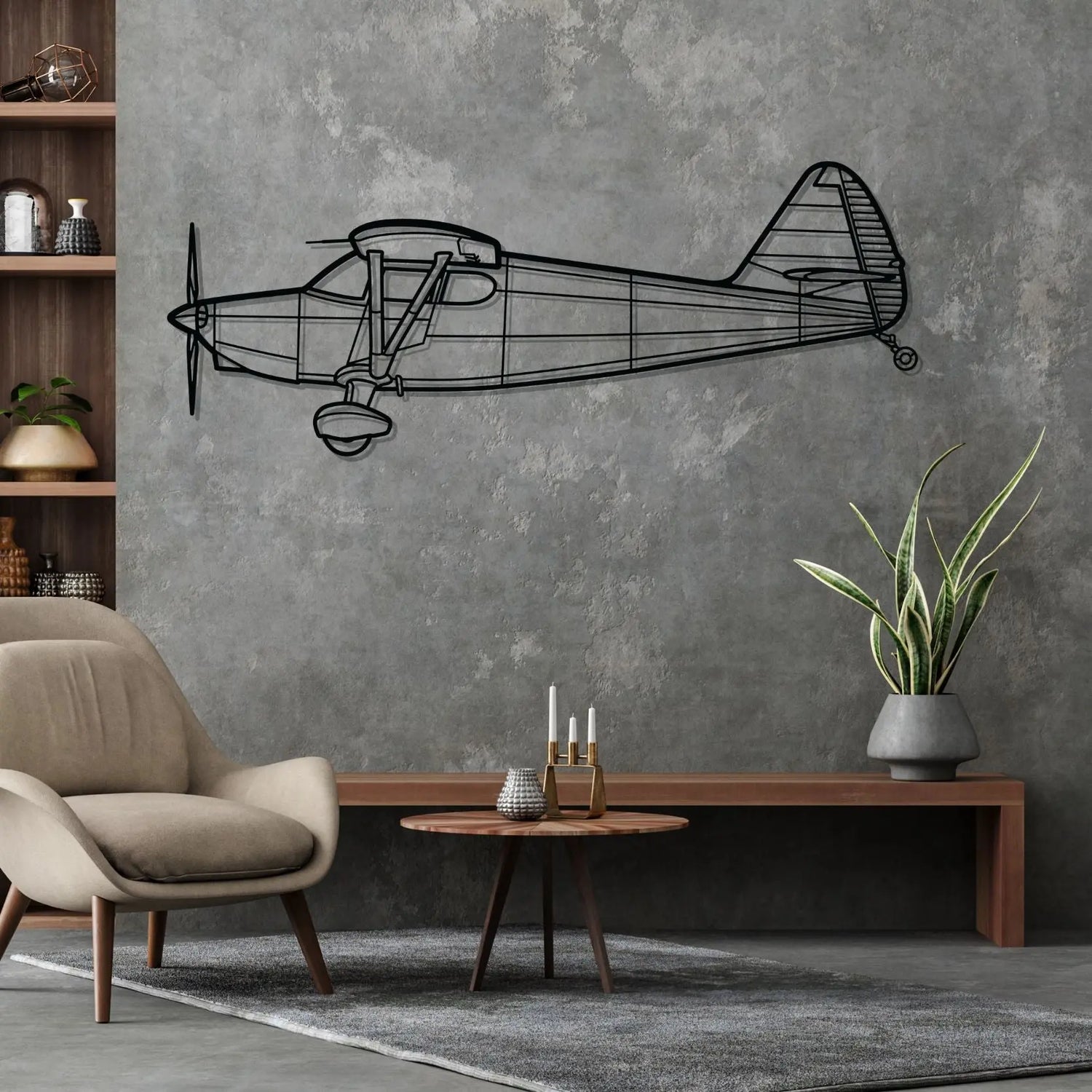 Décoration murale en métal - 108-2 Silhouette aircraftvibes