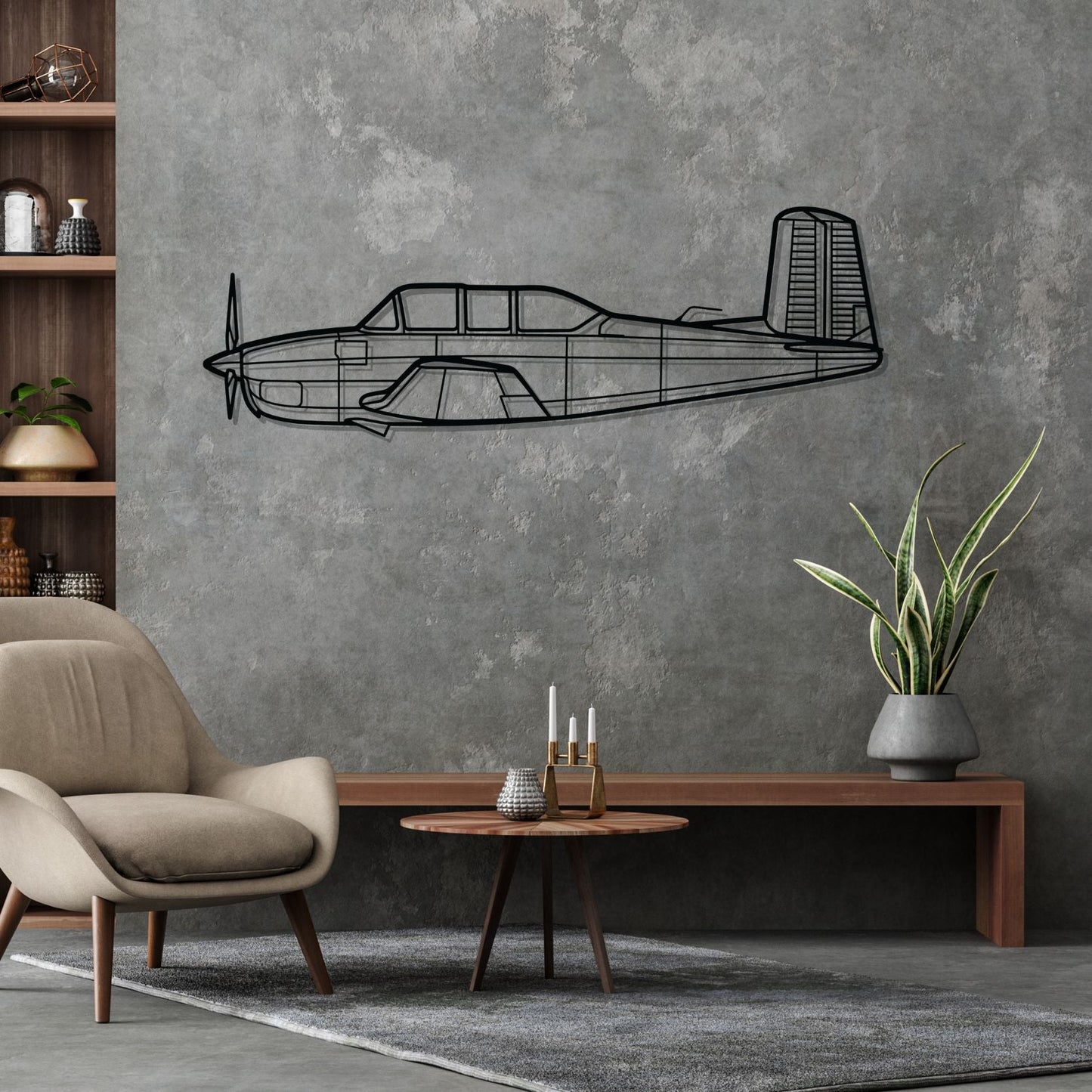 Décoration murale en métal - T-34A Mentor