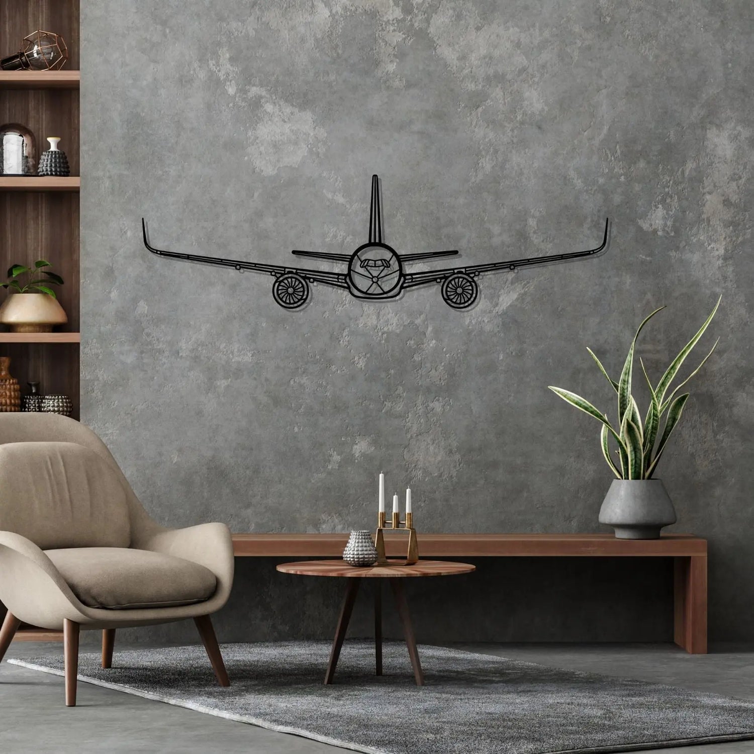 Décoration murale en métal - A350 Front aircraftvibes