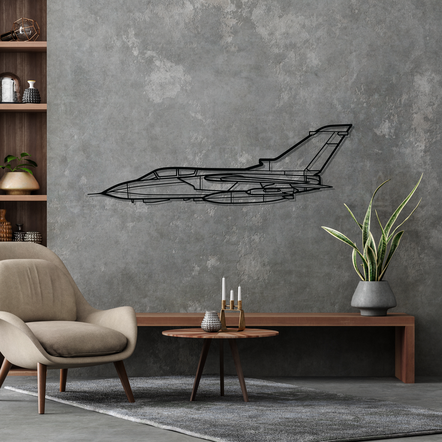 Décoration murale en métal - Tornado Silhouette