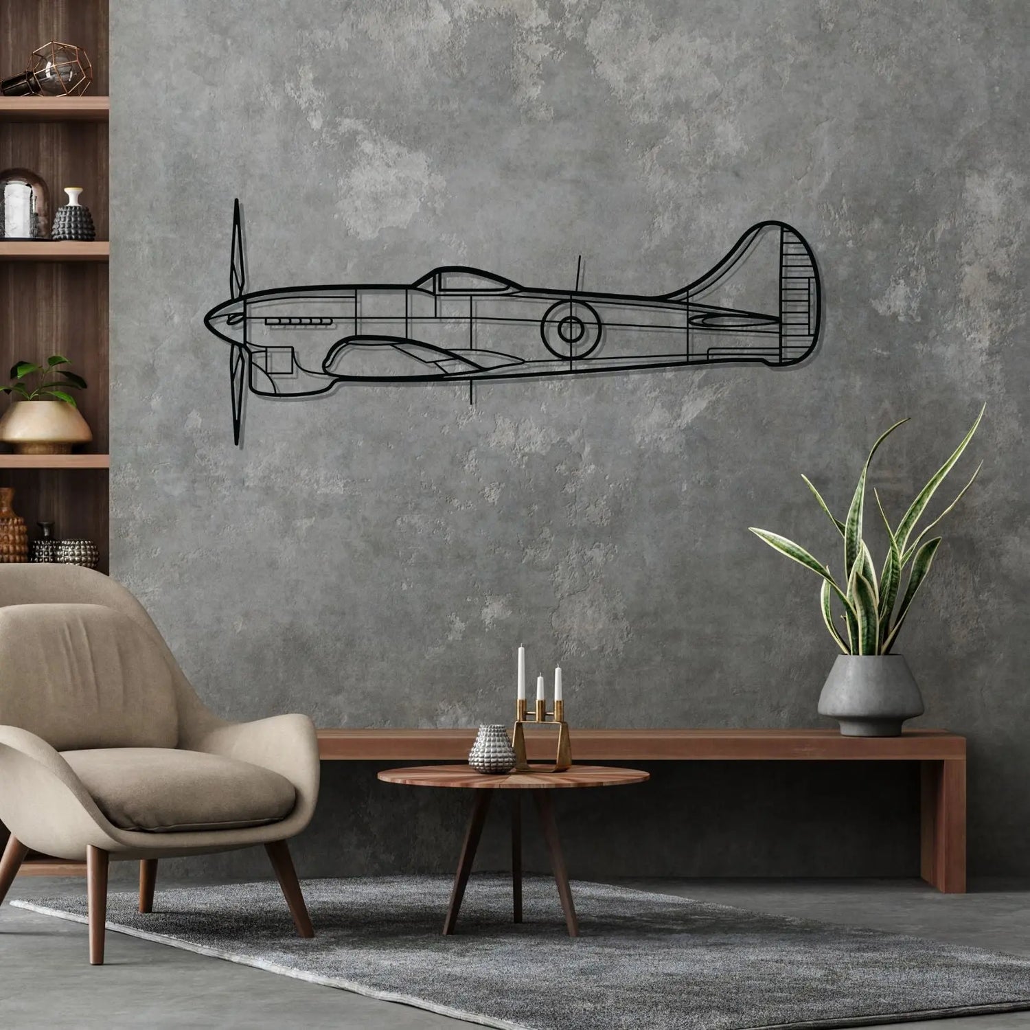 Décoration murale en métal - Tempest Silhouette aircraftvibes