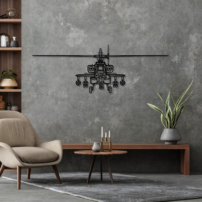 Décoration murale en métal - AH-64D Apache