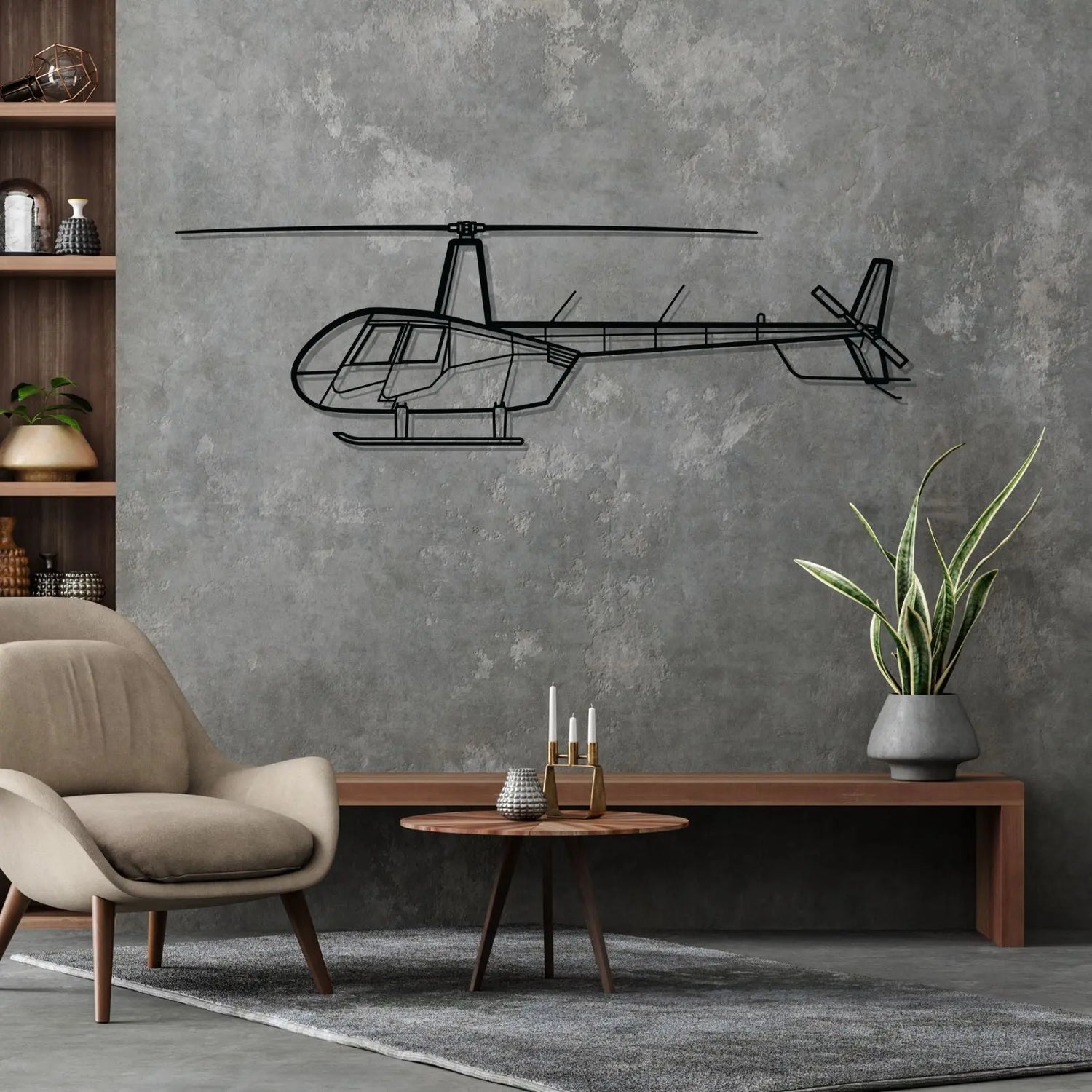 Décoration murale en métal - R44 Raven aircraftvibes