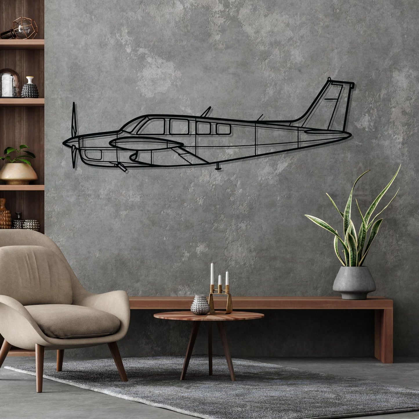 Décoration murale en métal - Bonanza A36TC