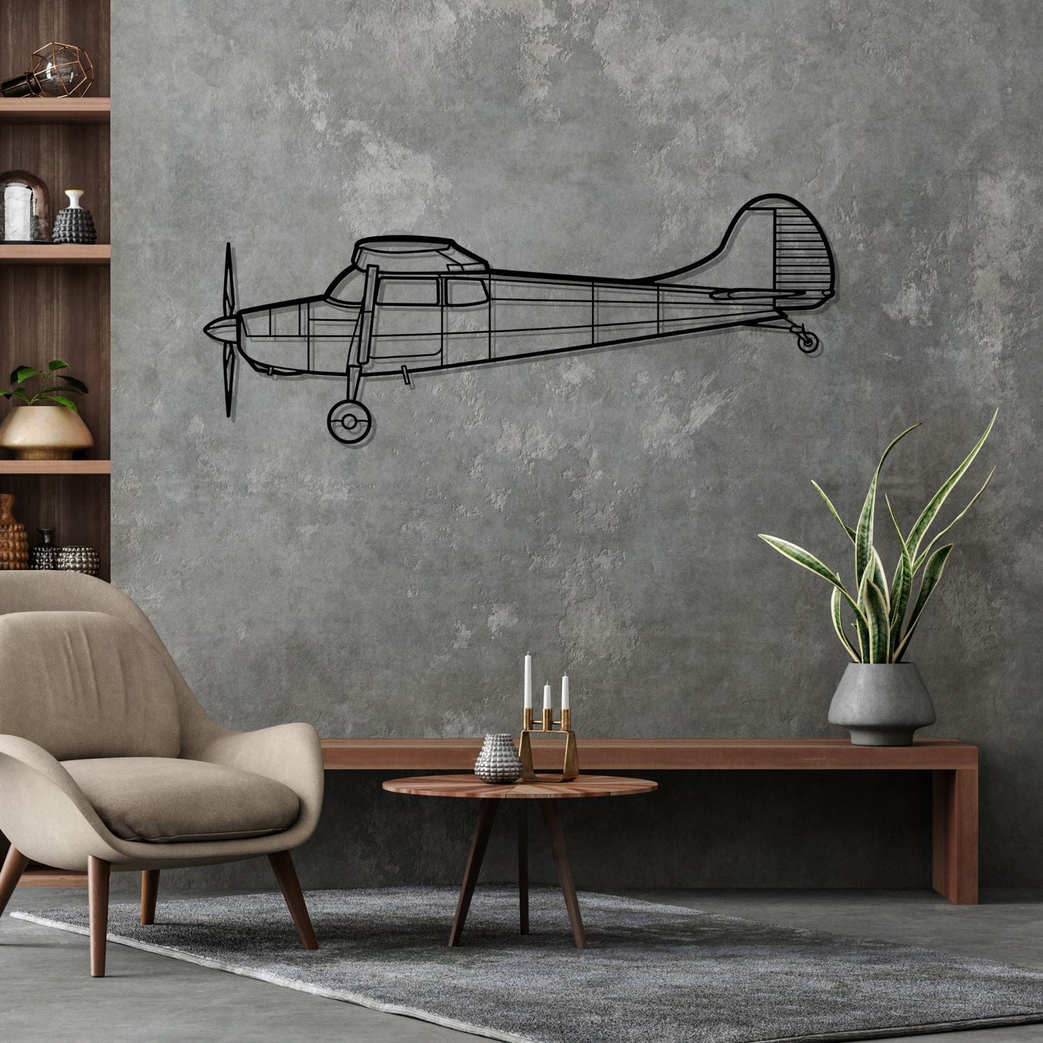 Décoration murale en métal - 170B Silhouette aircraftvibes