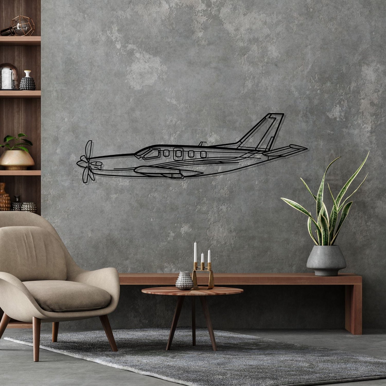 Décoration murale en métal - TBM Silhouette aircraftvibes