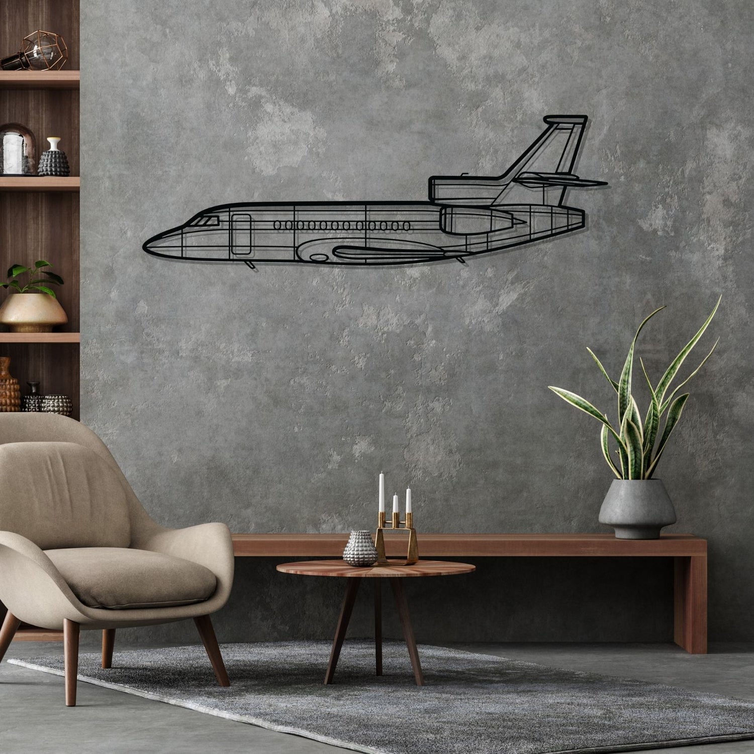 Décoration murale en métal - Falcon 900EX aircraftvibes