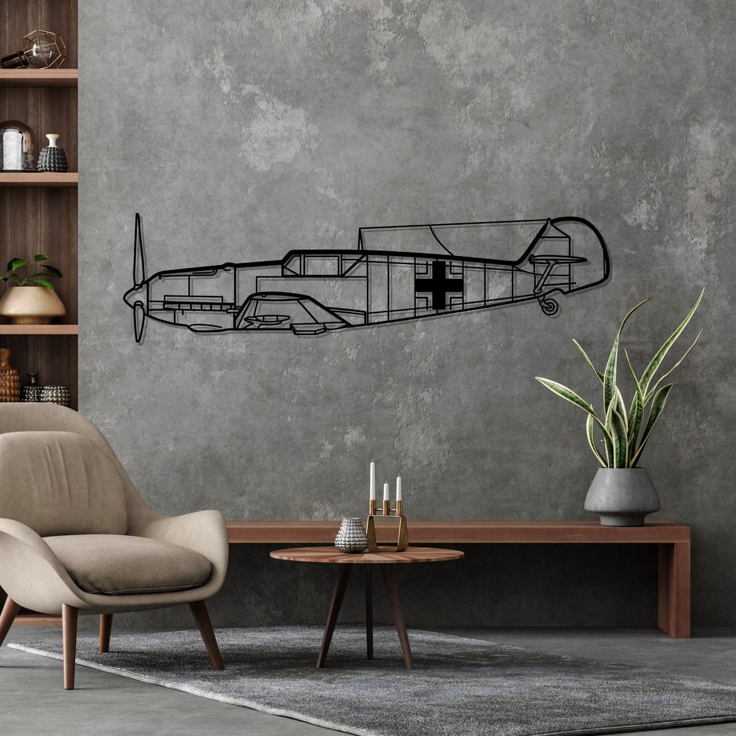 Décoration murale en métal - BF109 Silhouette