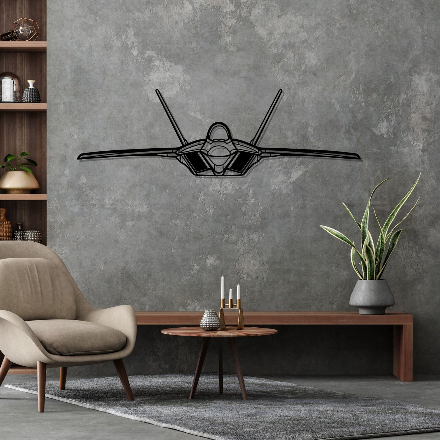 Décoration murale en métal - F-22 Raptor
