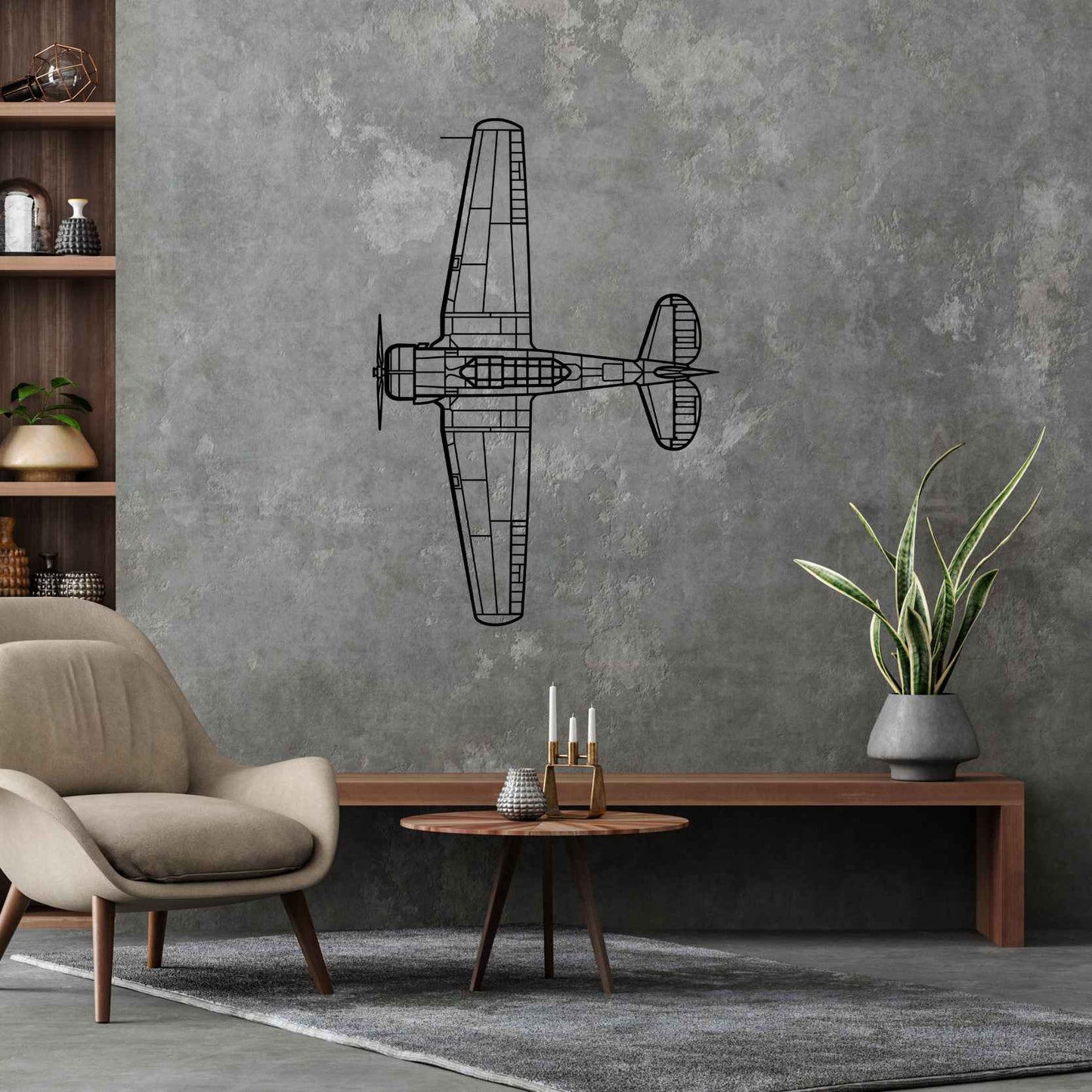 Décoration murale en métal - SNJ-5 Texan