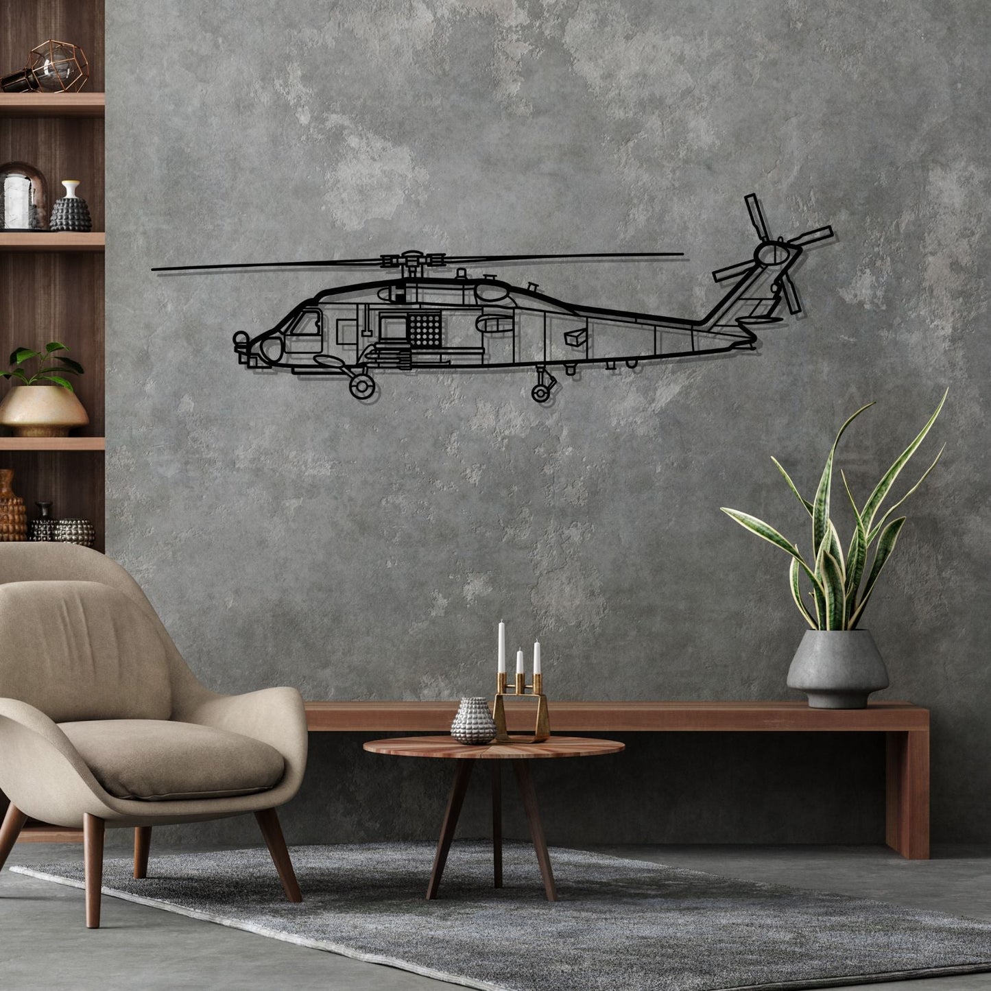 Décoration murale en métal - MH-60 Romeo