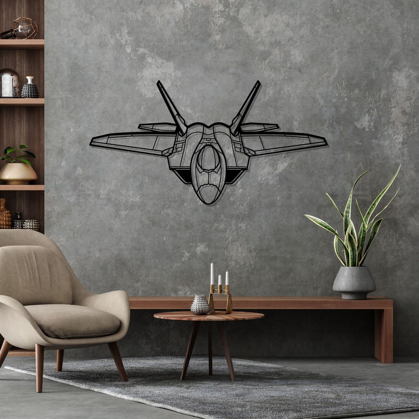 Décoration murale en métal - F-22 Raptor