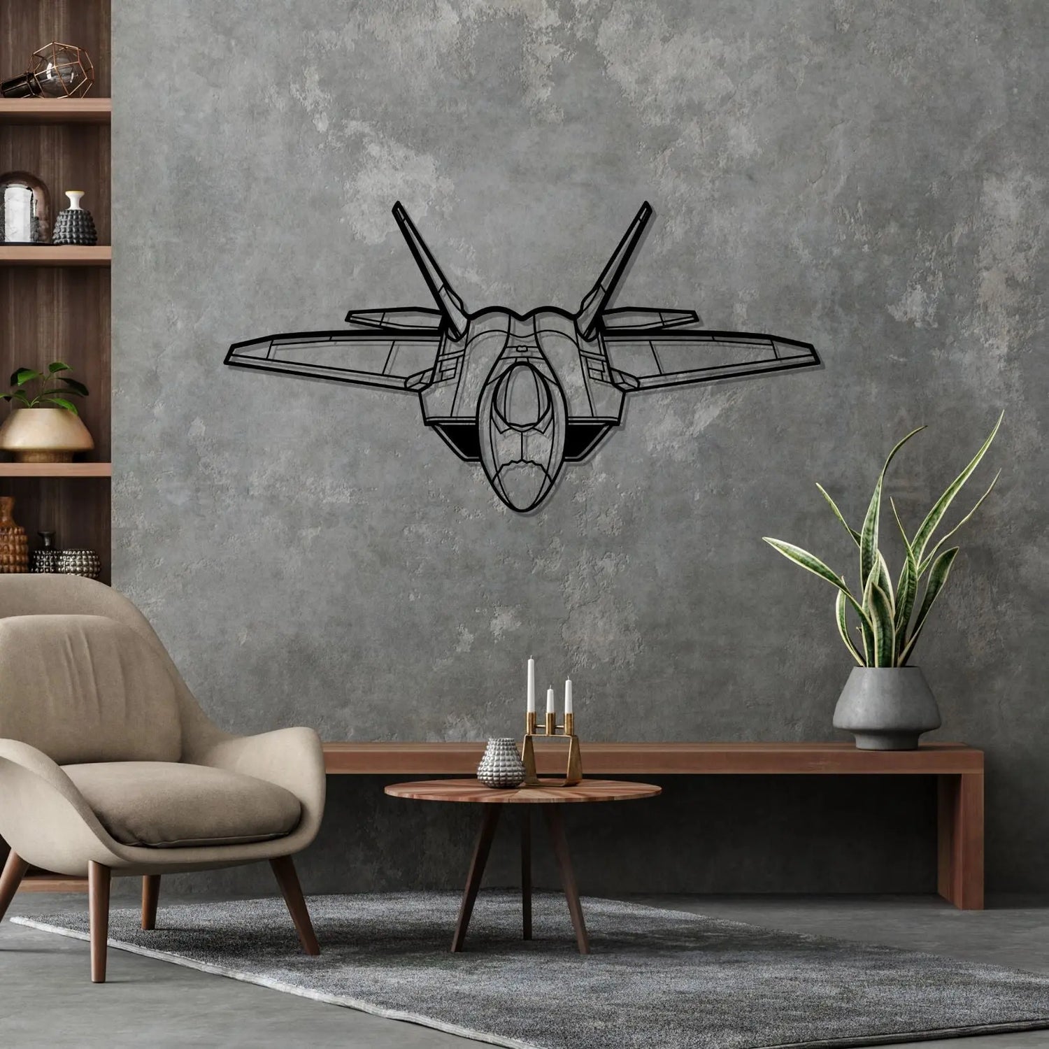 Décoration murale en métal - F-22 Raptor aircraftvibes