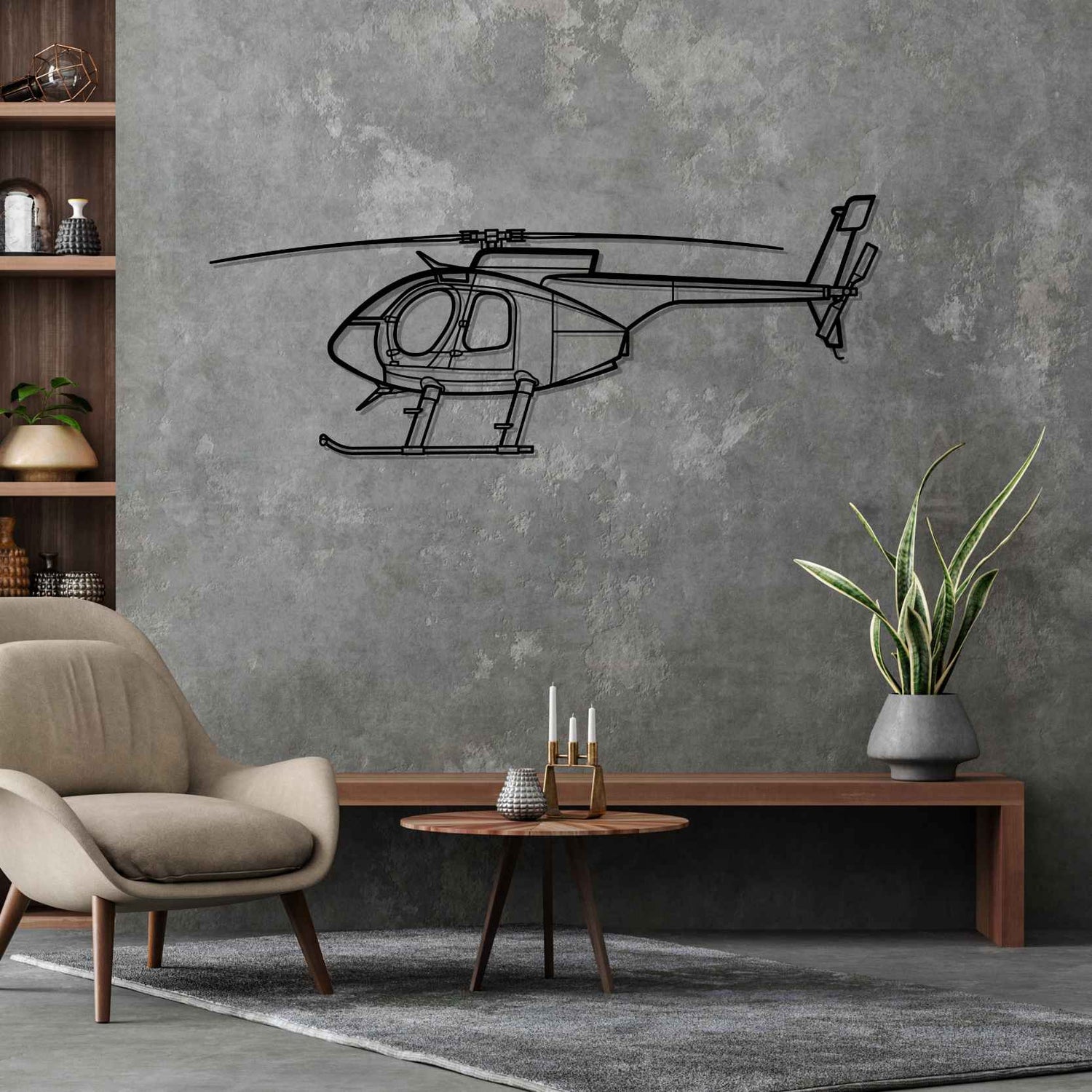 Décoration murale en métal - 530F Silhouette aircraftvibes