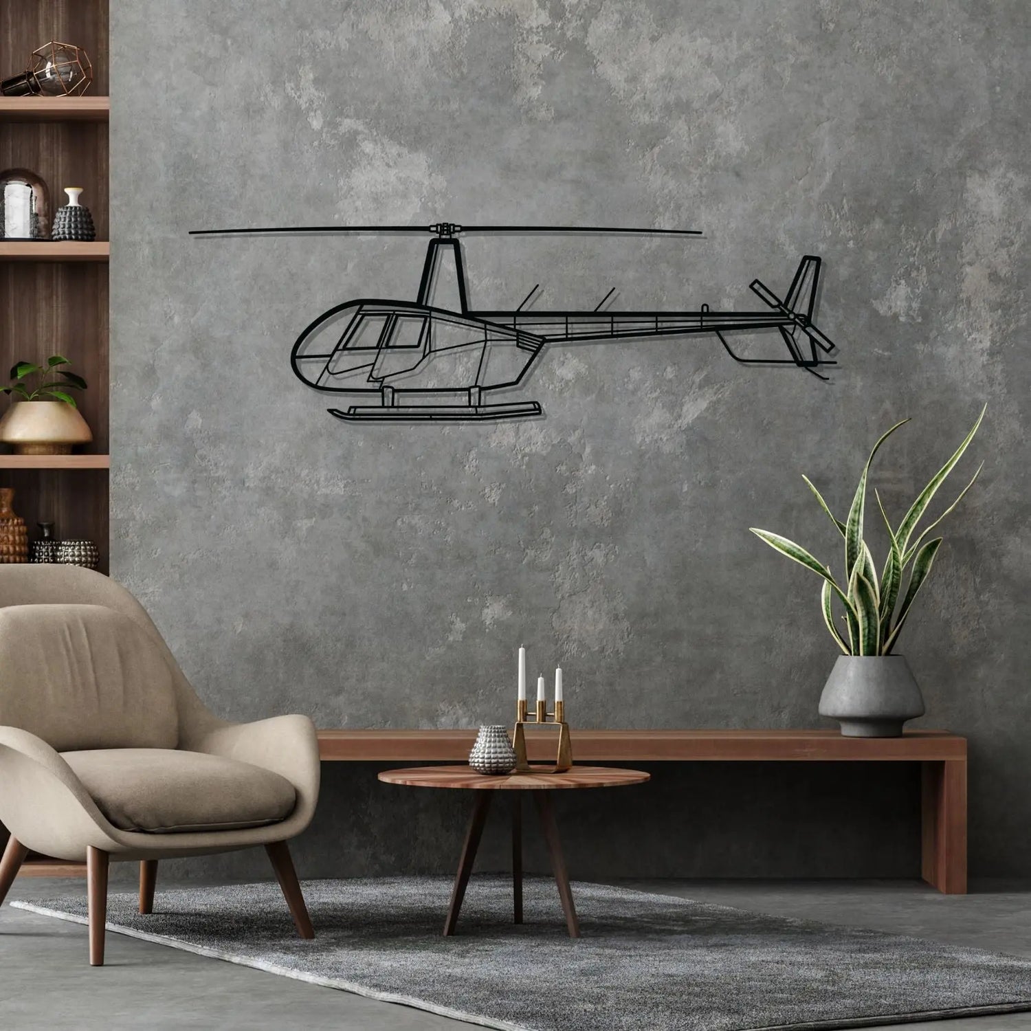 Décoration murale en métal - R-44 Clipper aircraftvibes