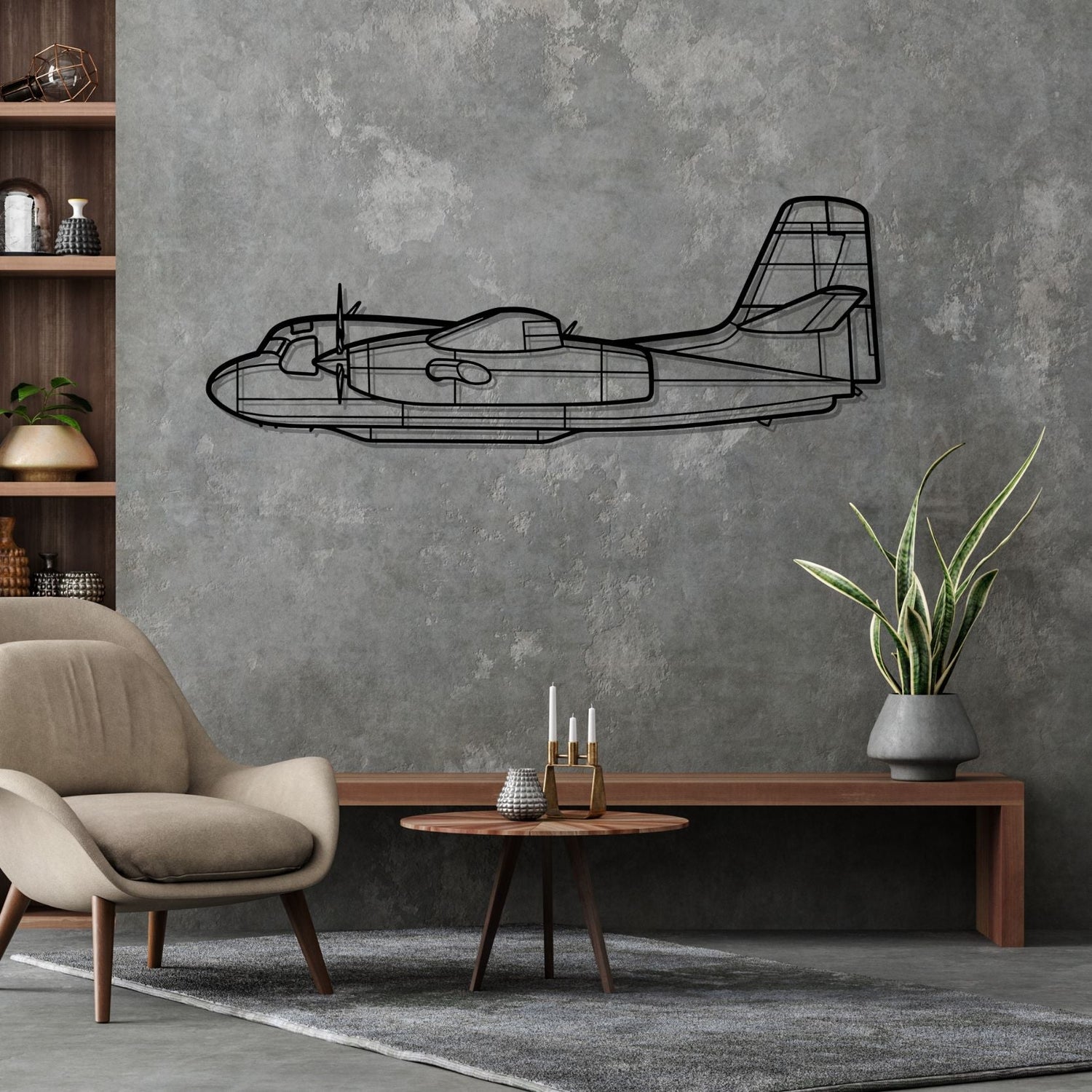 Décoration murale en métal - S-2T Silhouette aircraftvibes