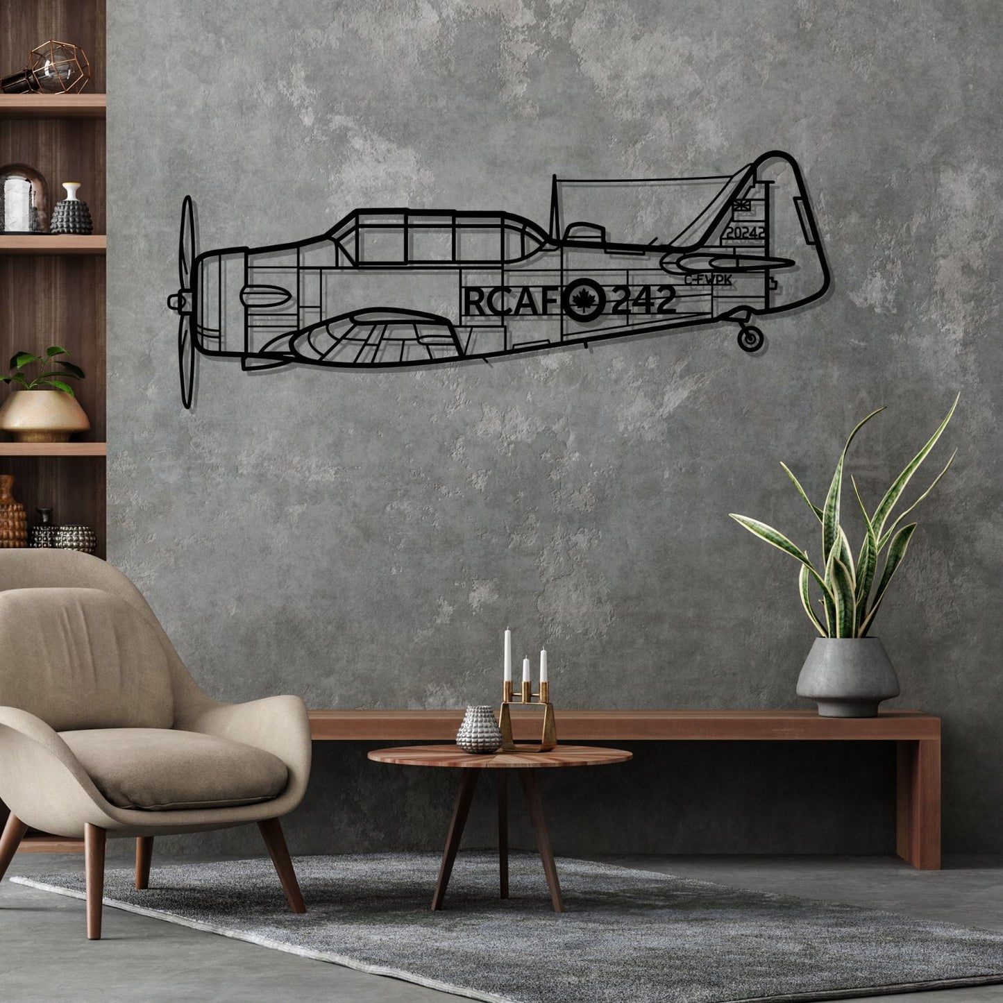 Décoration murale en métal - Harvard Silhouette