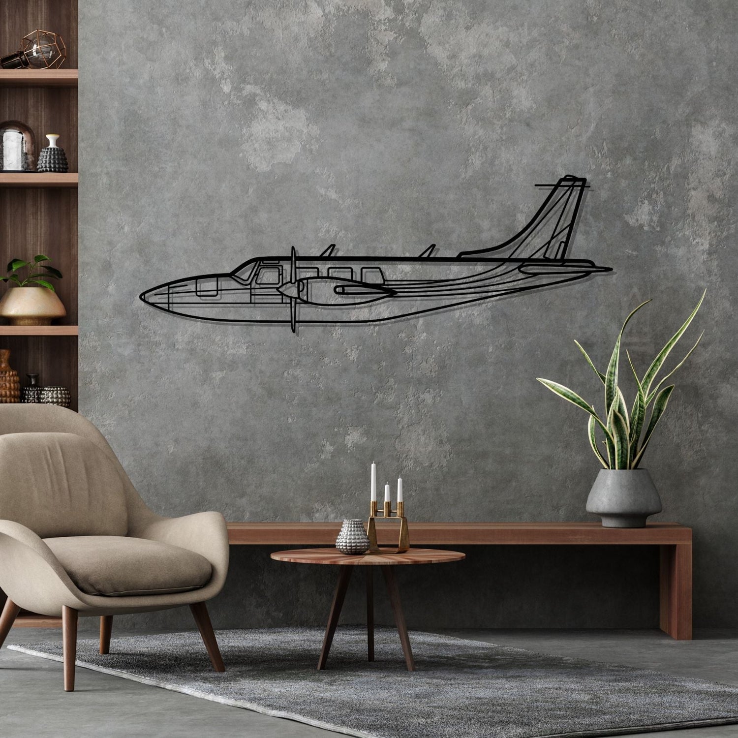 Décoration murale en métal - Piper Aerostar aircraftvibes